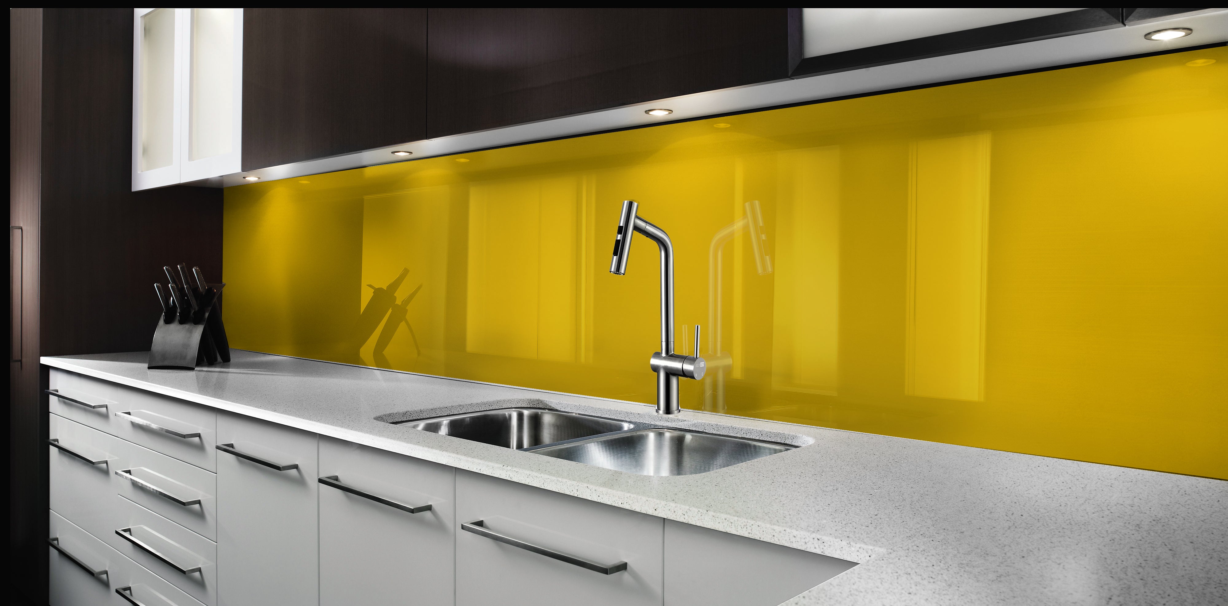Painted glass kitchen splashbacks #110