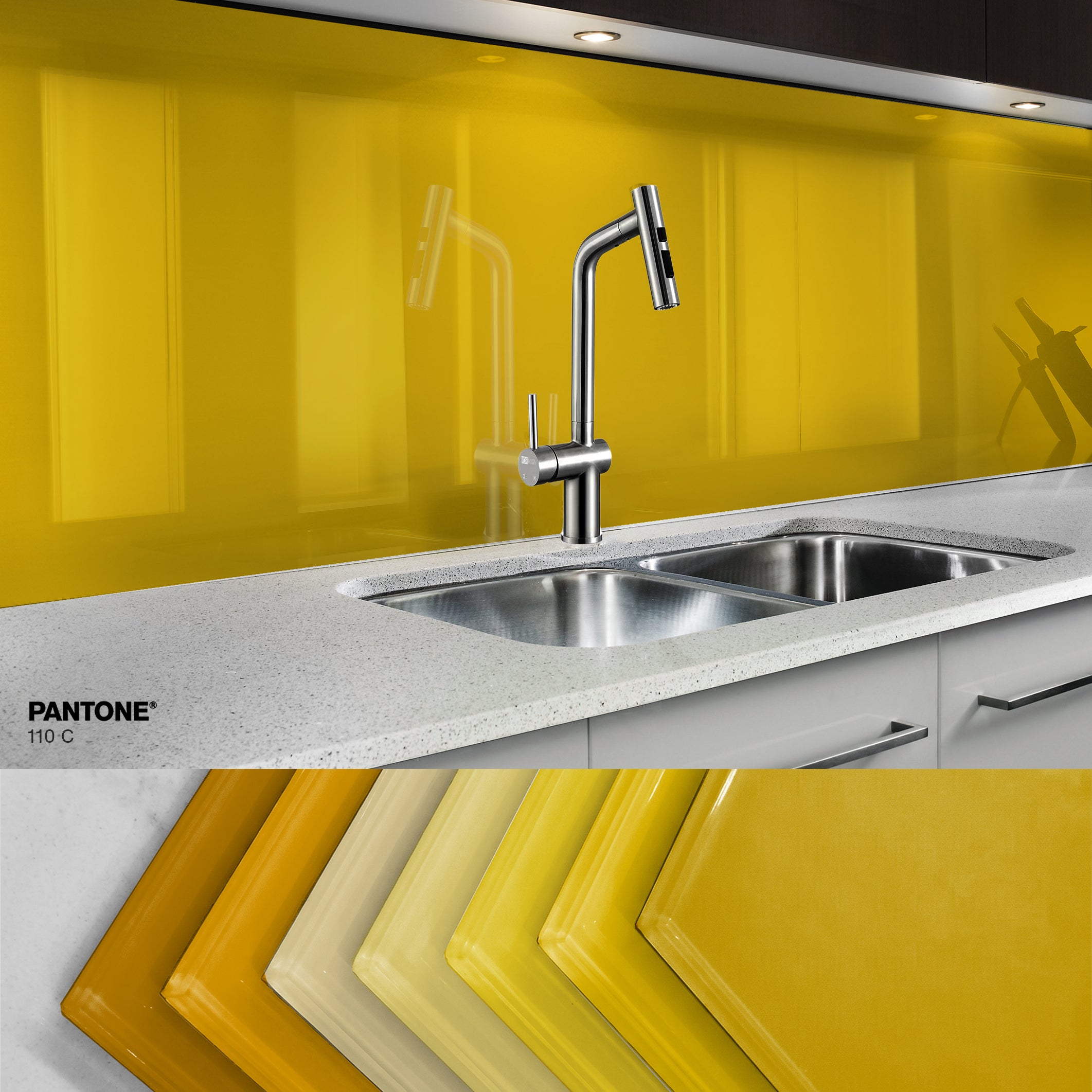 Painted glass kitchen splashbacks #110