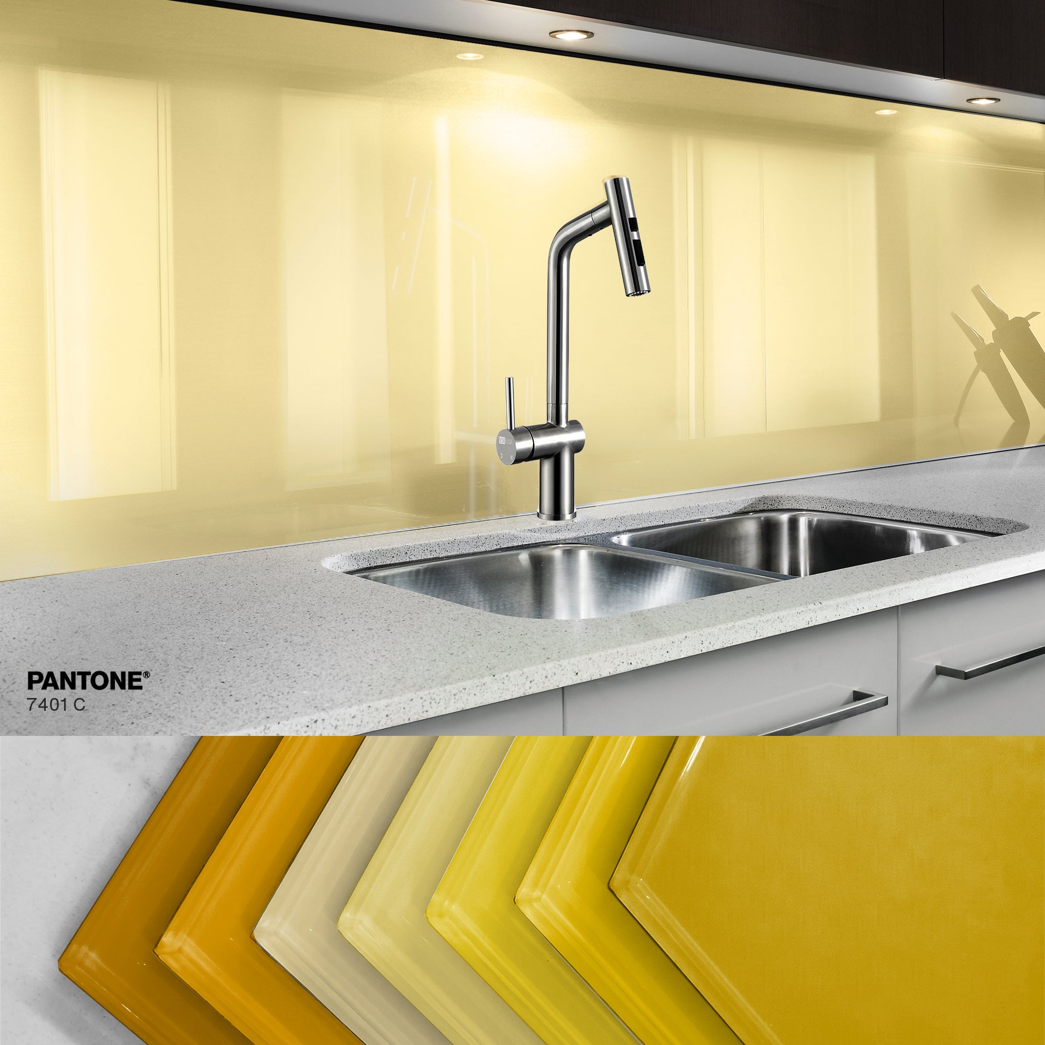 Painted glass kitchen splashbacks #7401