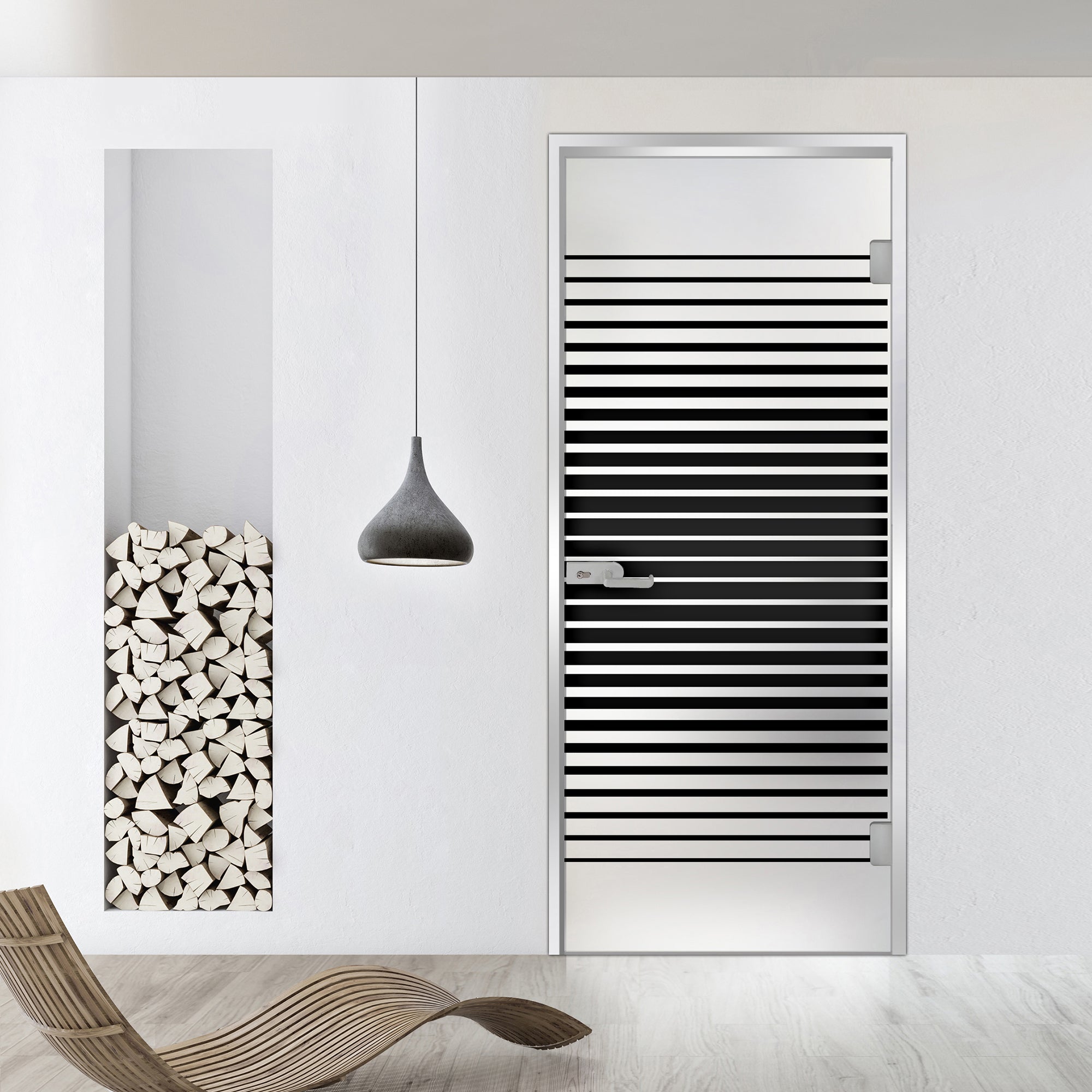 Framed glass door #Satin