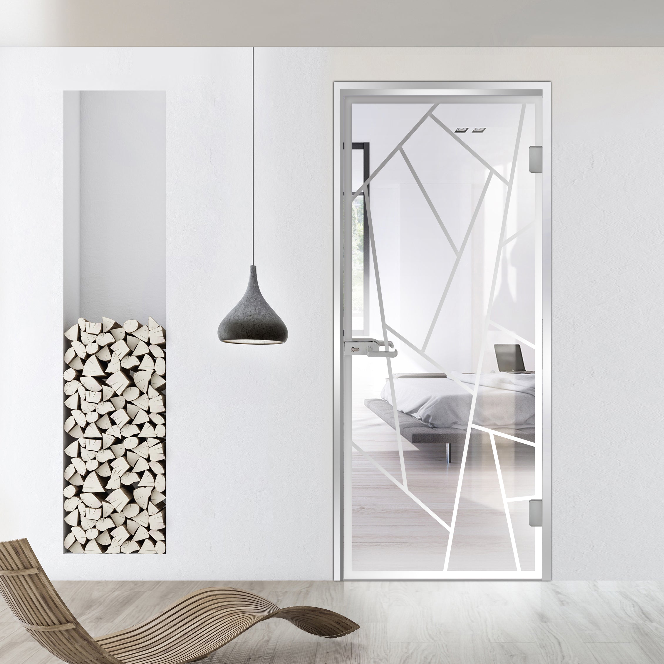 Framed glass door #Clear