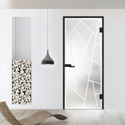 Framed glass door #Satin