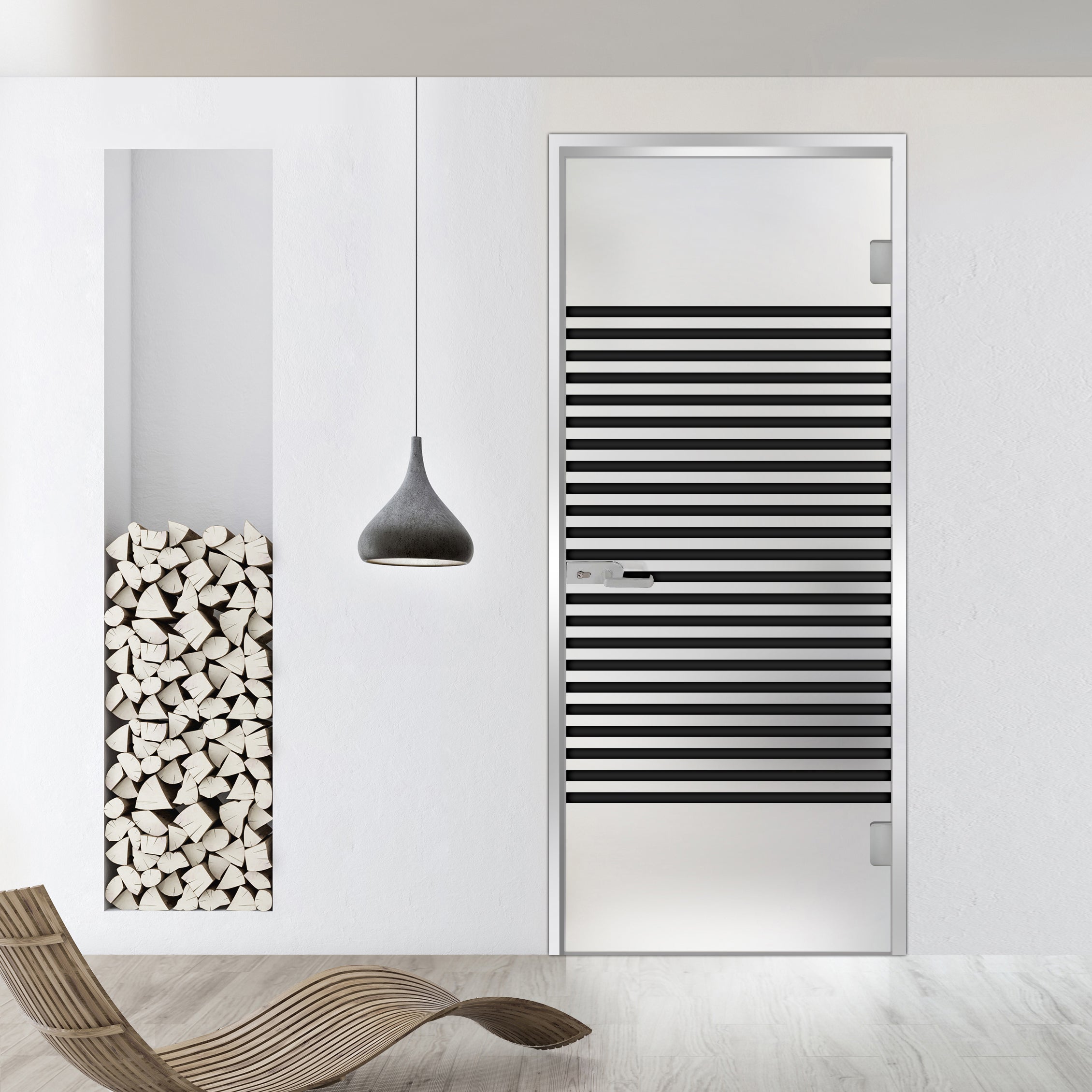 Framed glass door #Satin