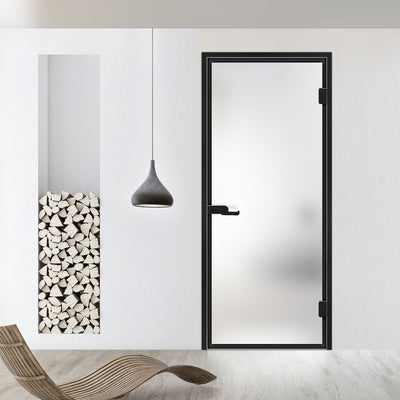 Framed glass door #Satin