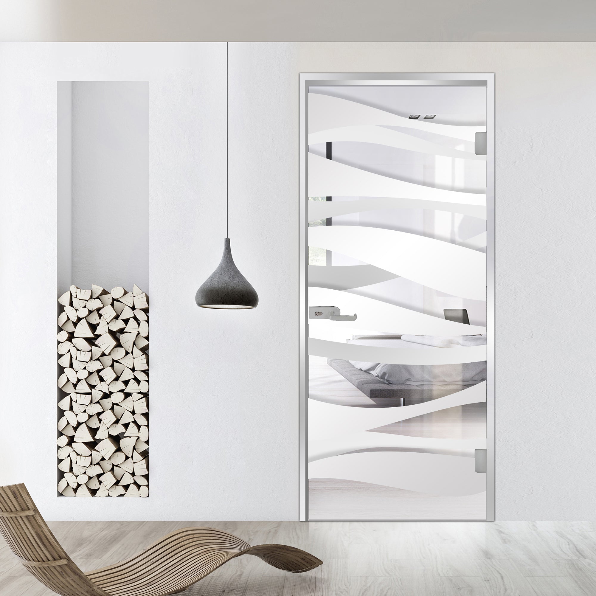 Framed glass door #Clear