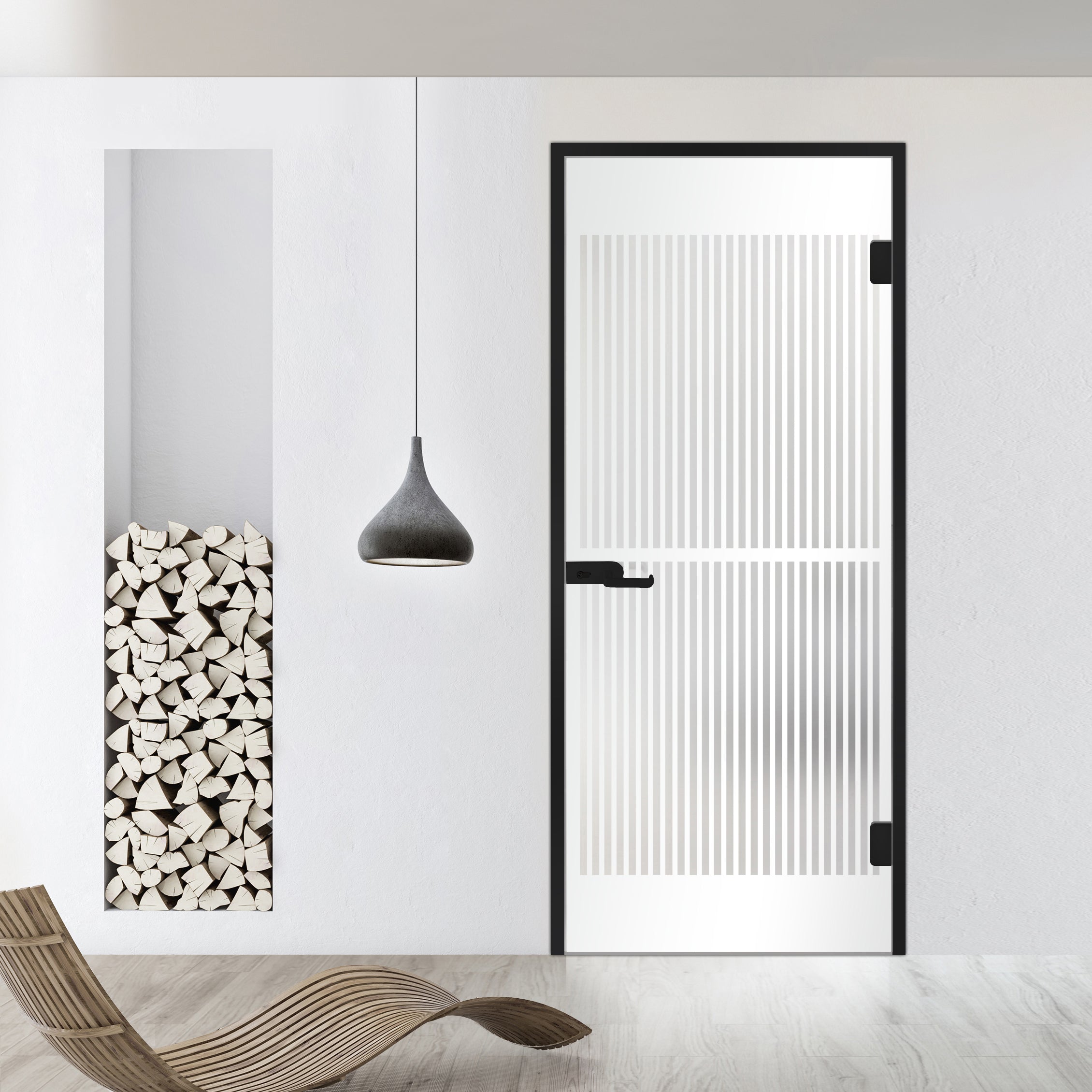 Framed glass door #Satin