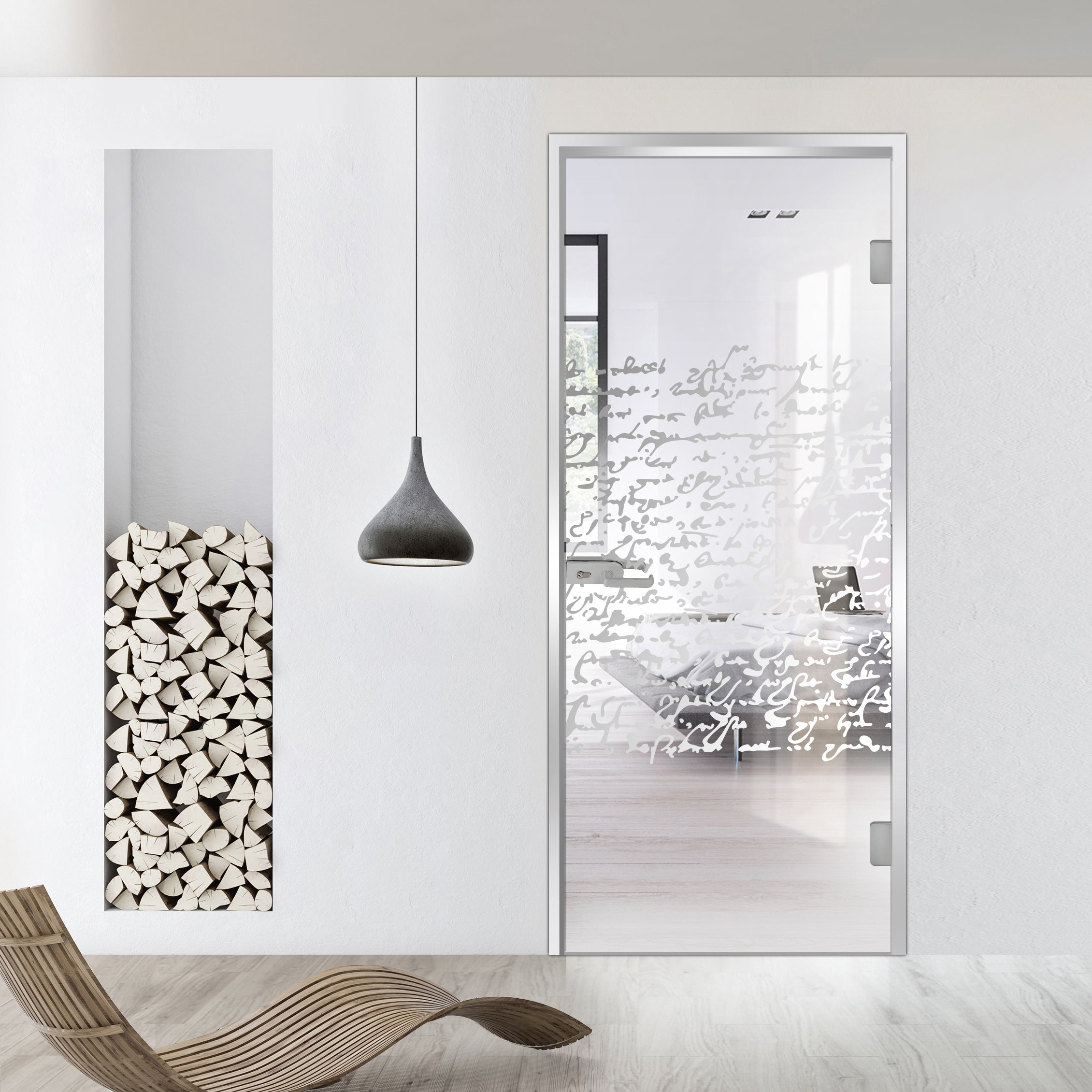 Framed glass door #Clear