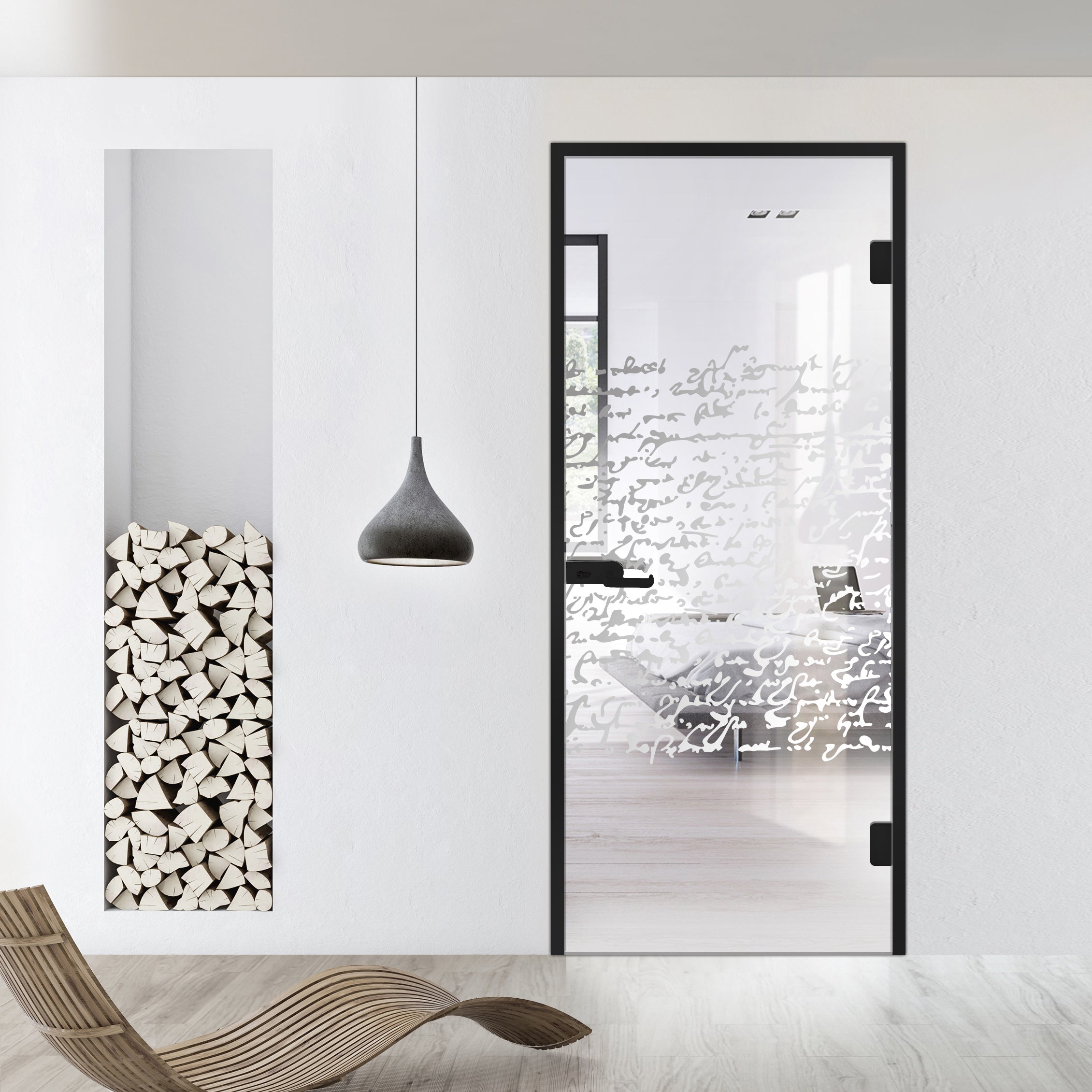 Framed glass door #Clear