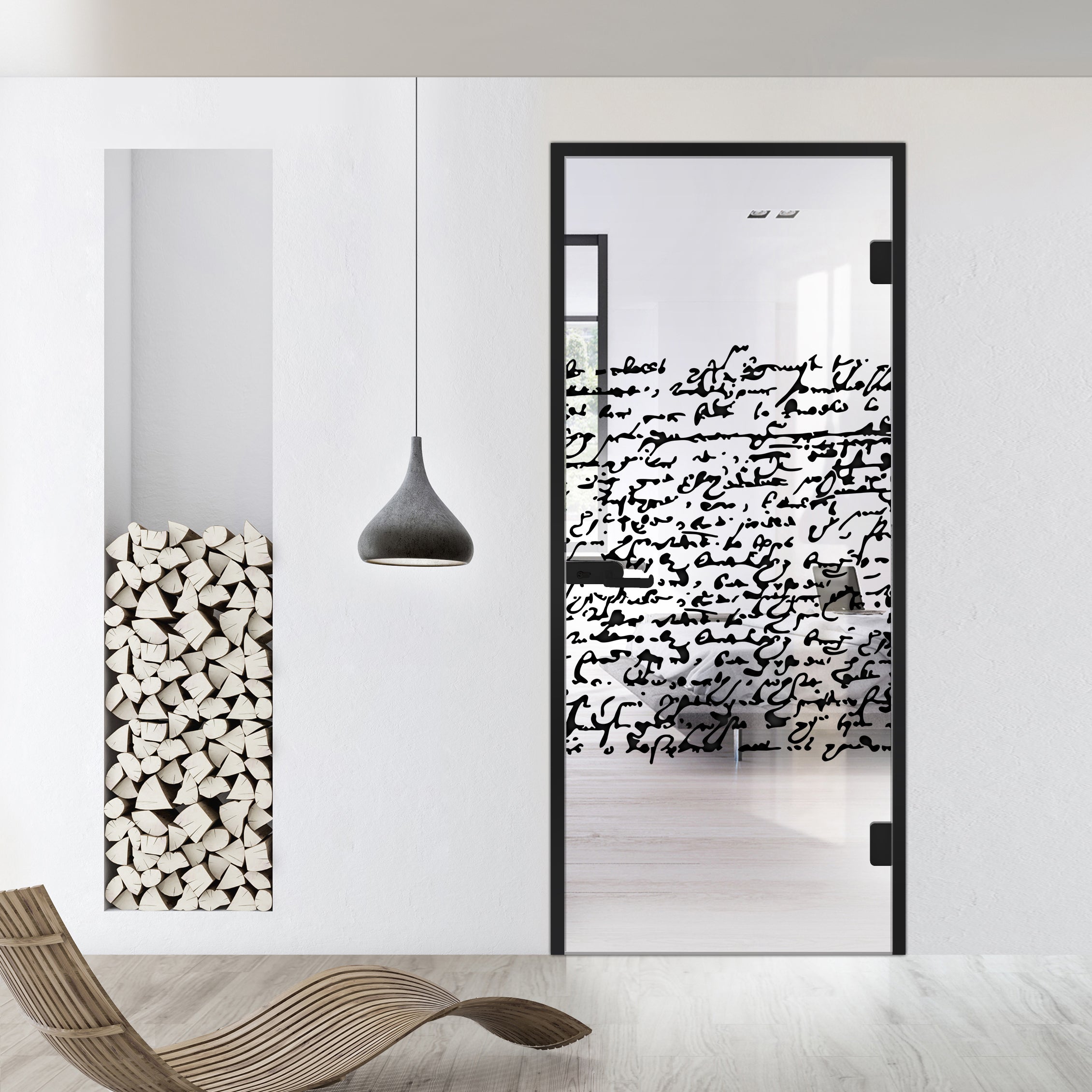 Framed glass door #Clear