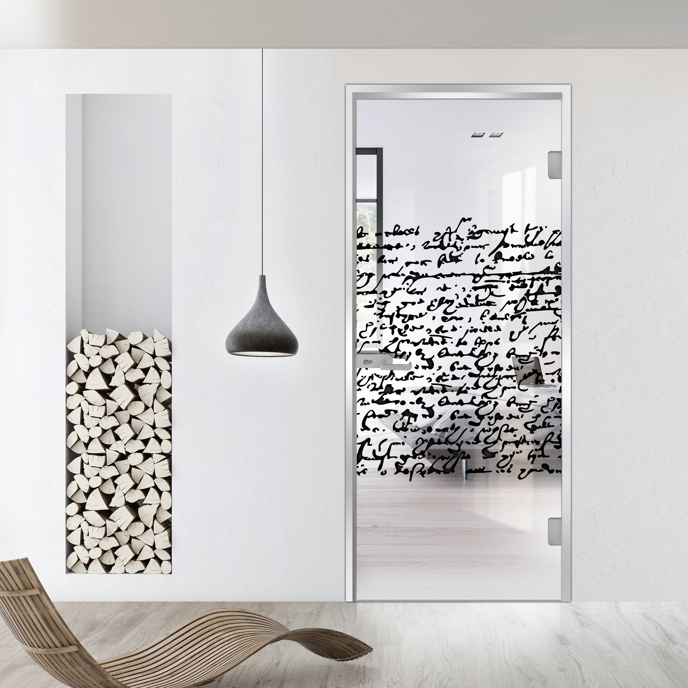 Framed glass door #Clear