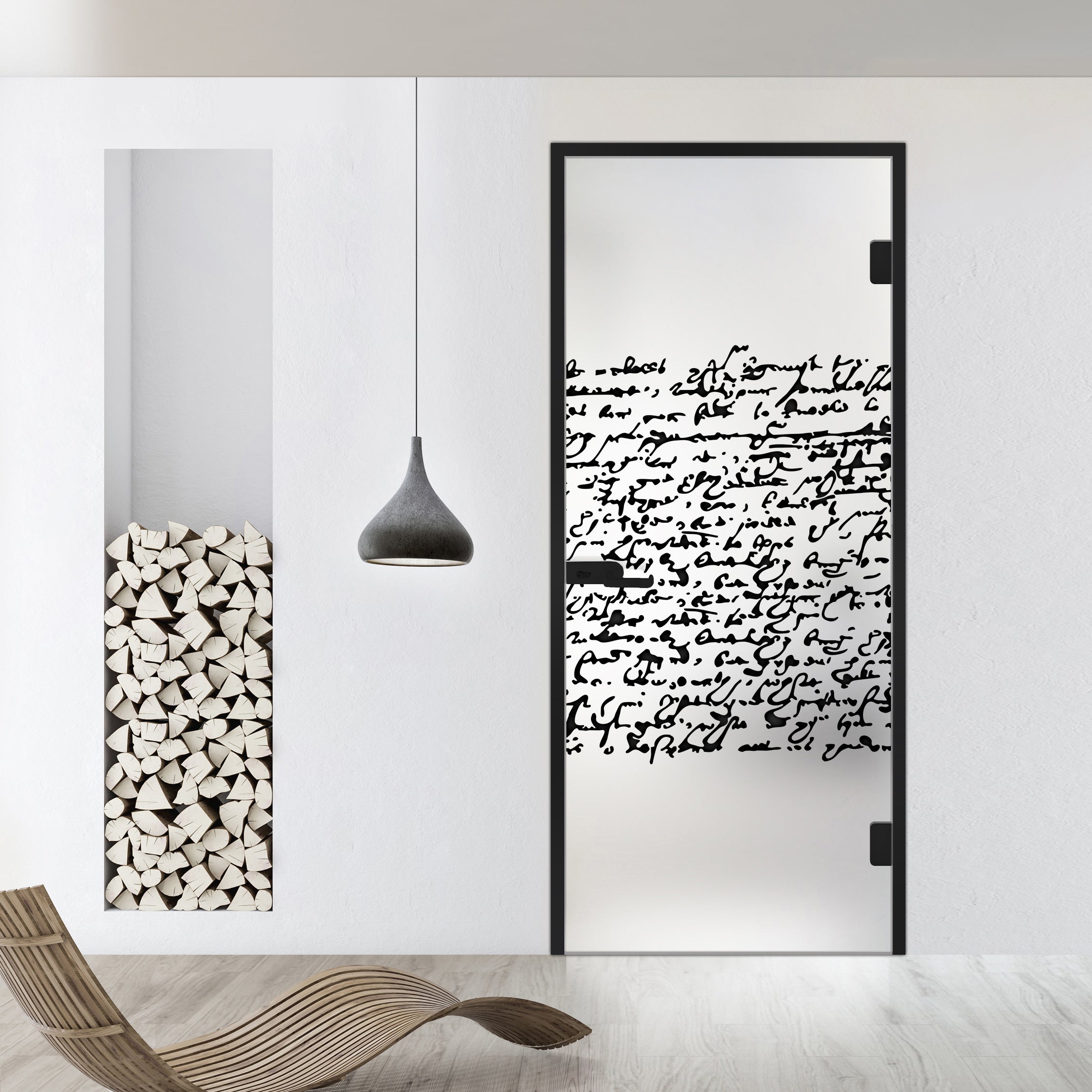 Framed glass door #Satin