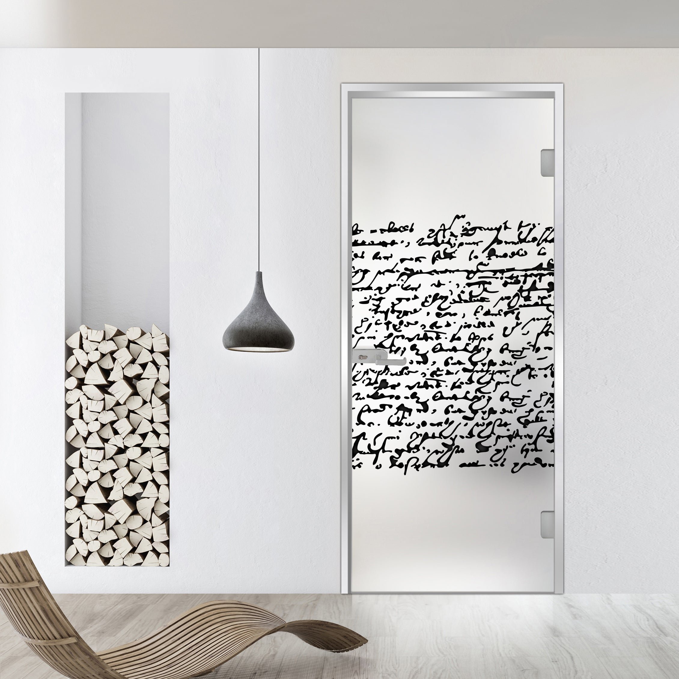 Framed glass door #Satin