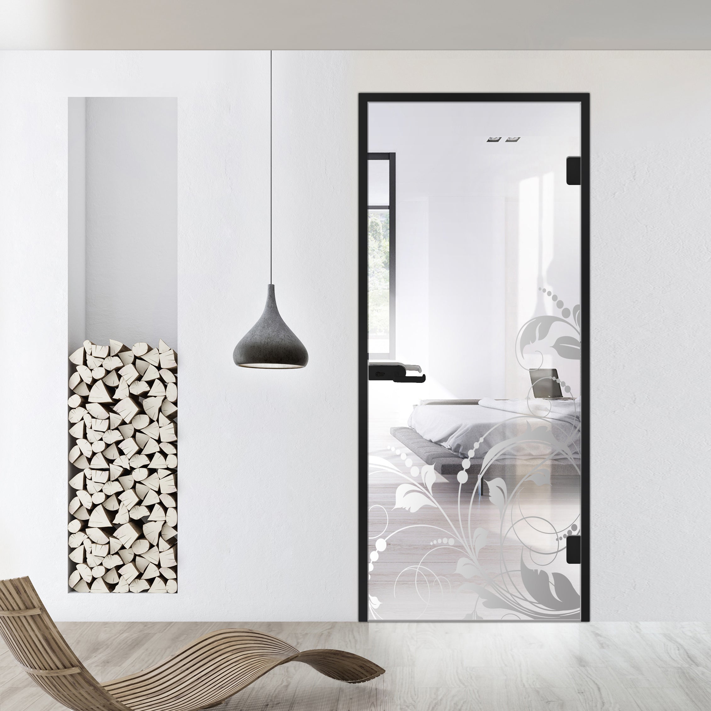 Framed glass door #Clear
