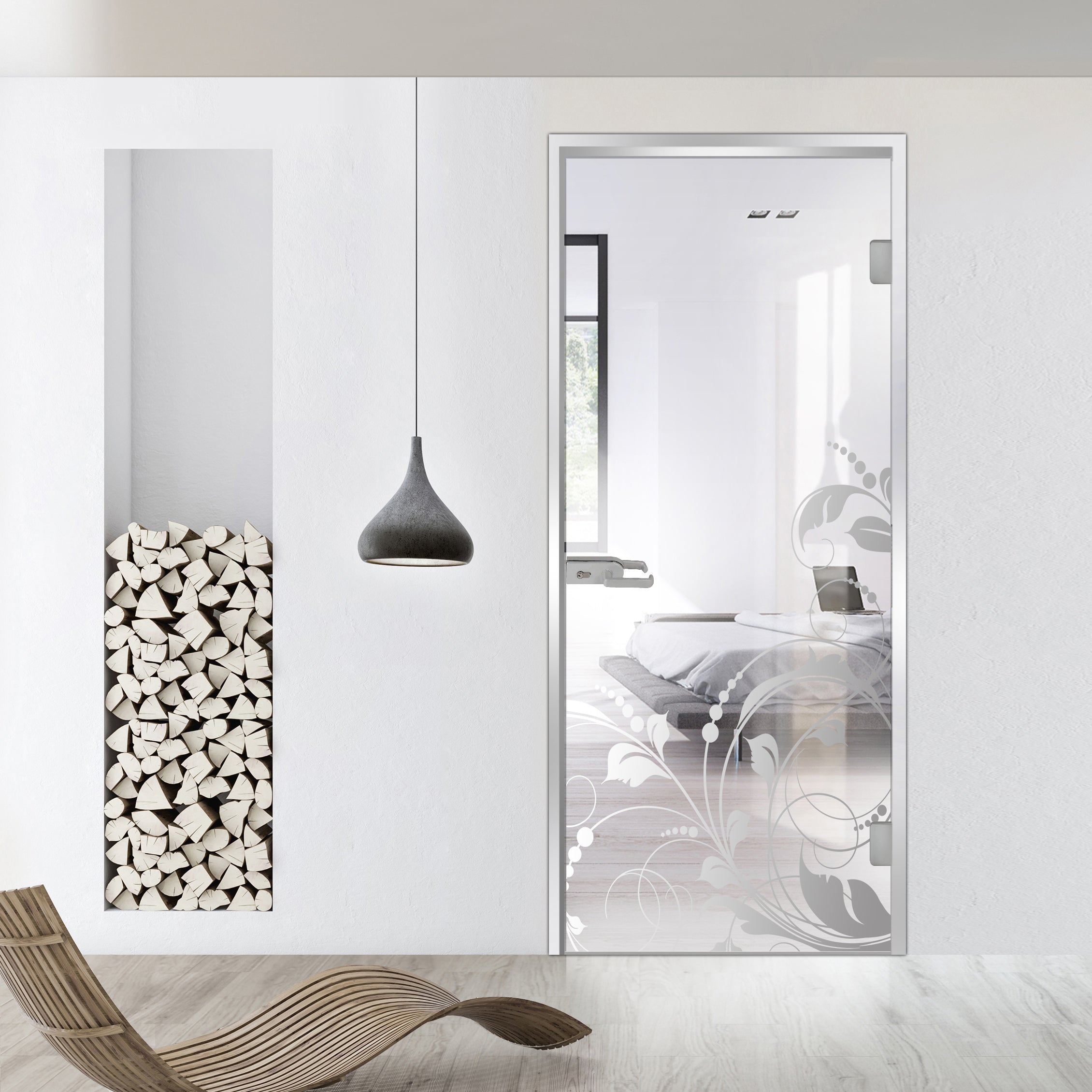 Framed glass door #Clear