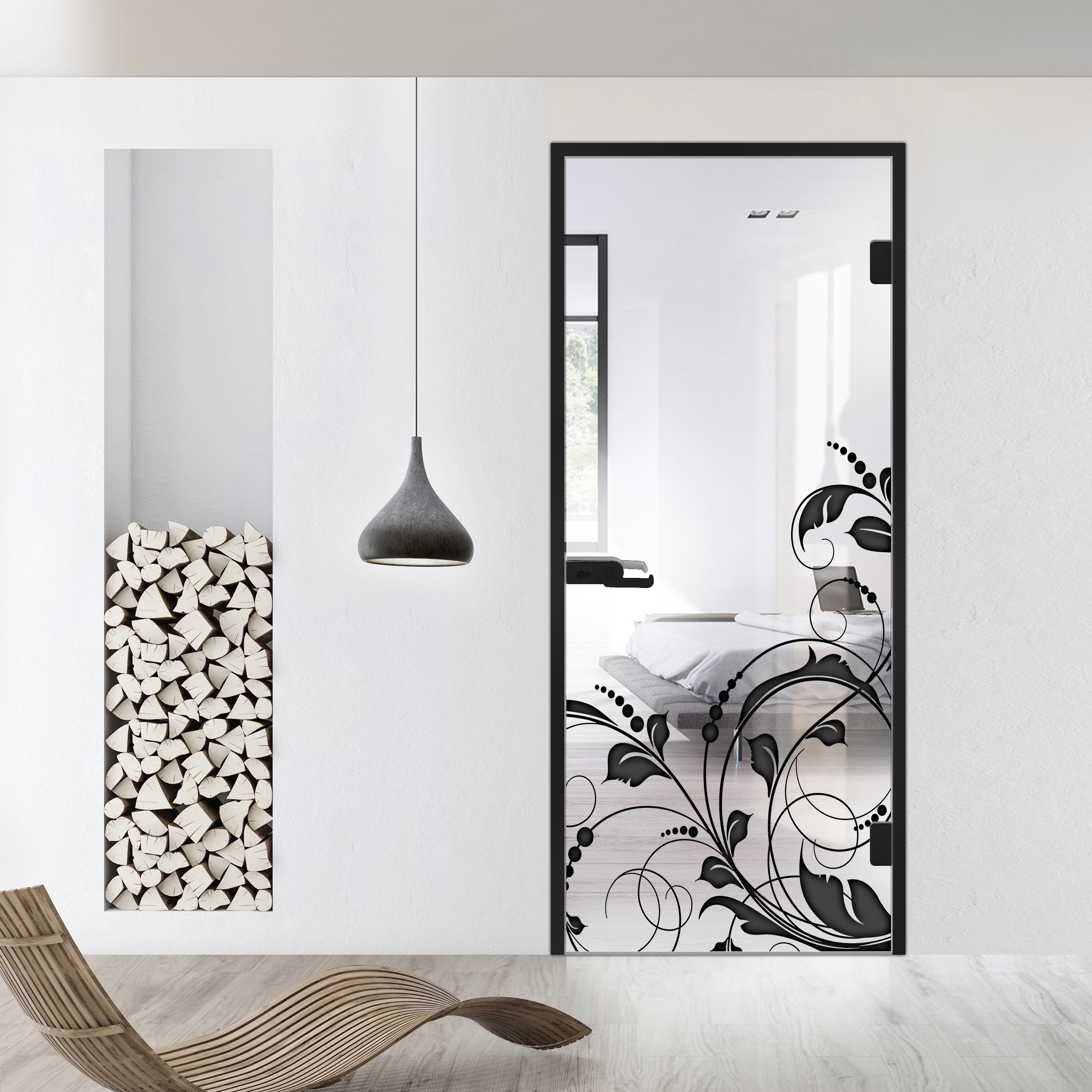 Framed glass door #Clear