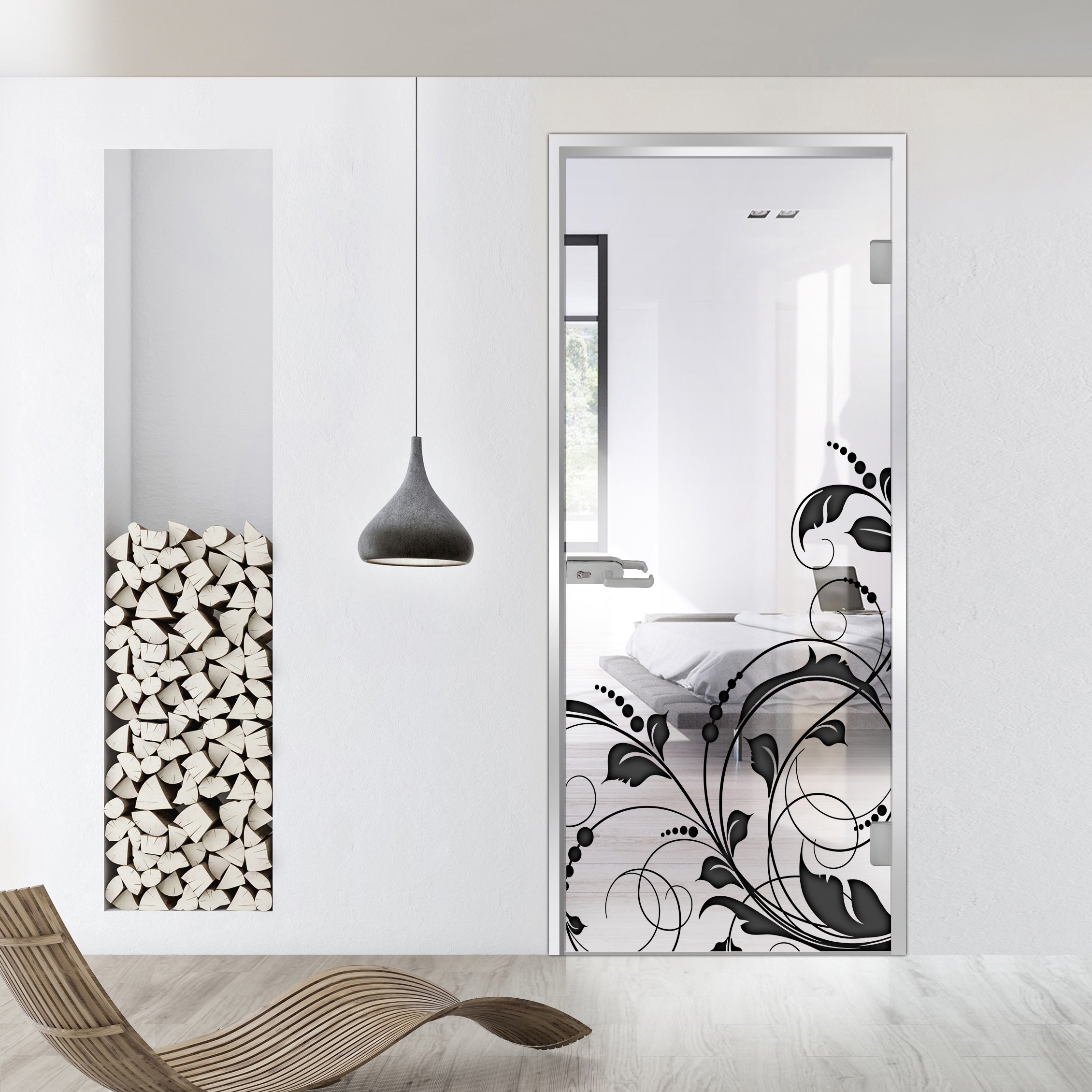 Framed glass door #Clear