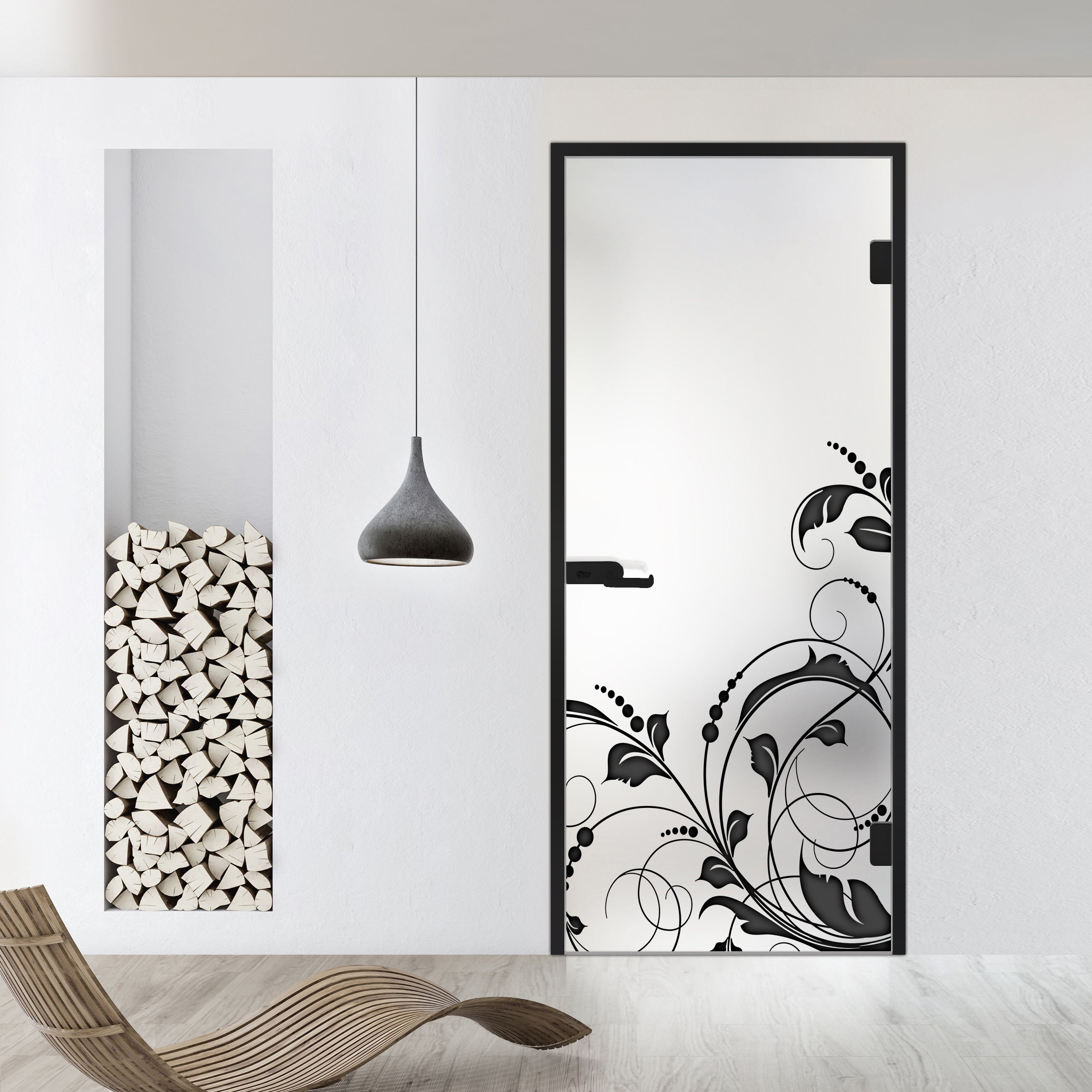 Framed glass door #Satin