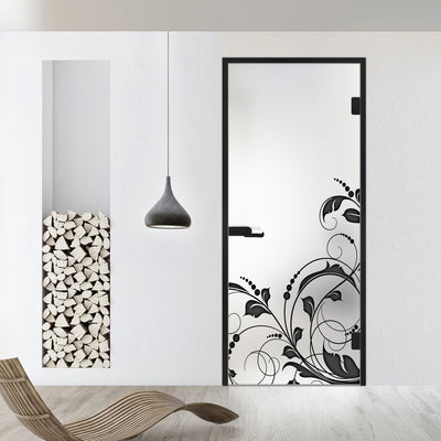 Framed glass door #Satin