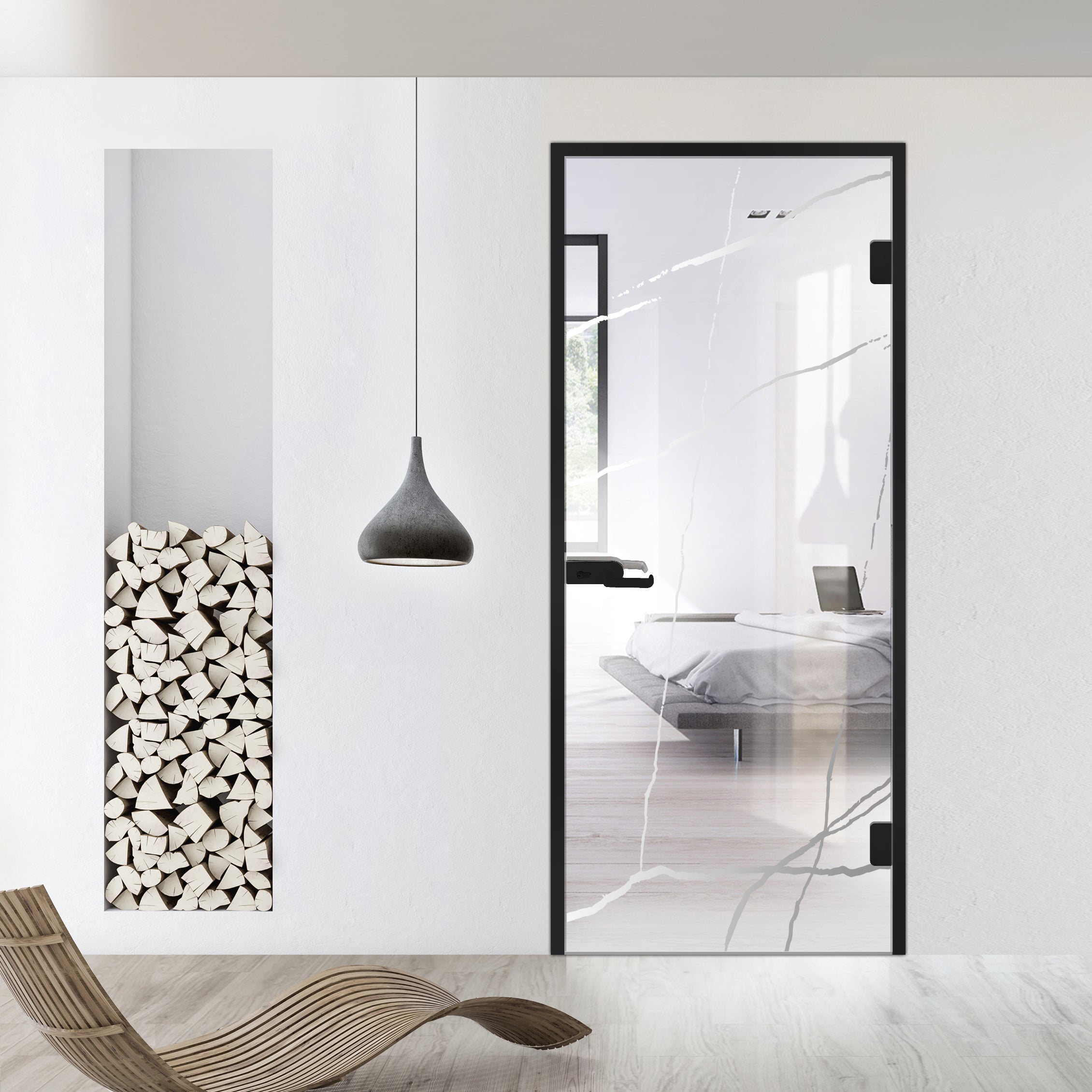 Framed glass door #Clear
