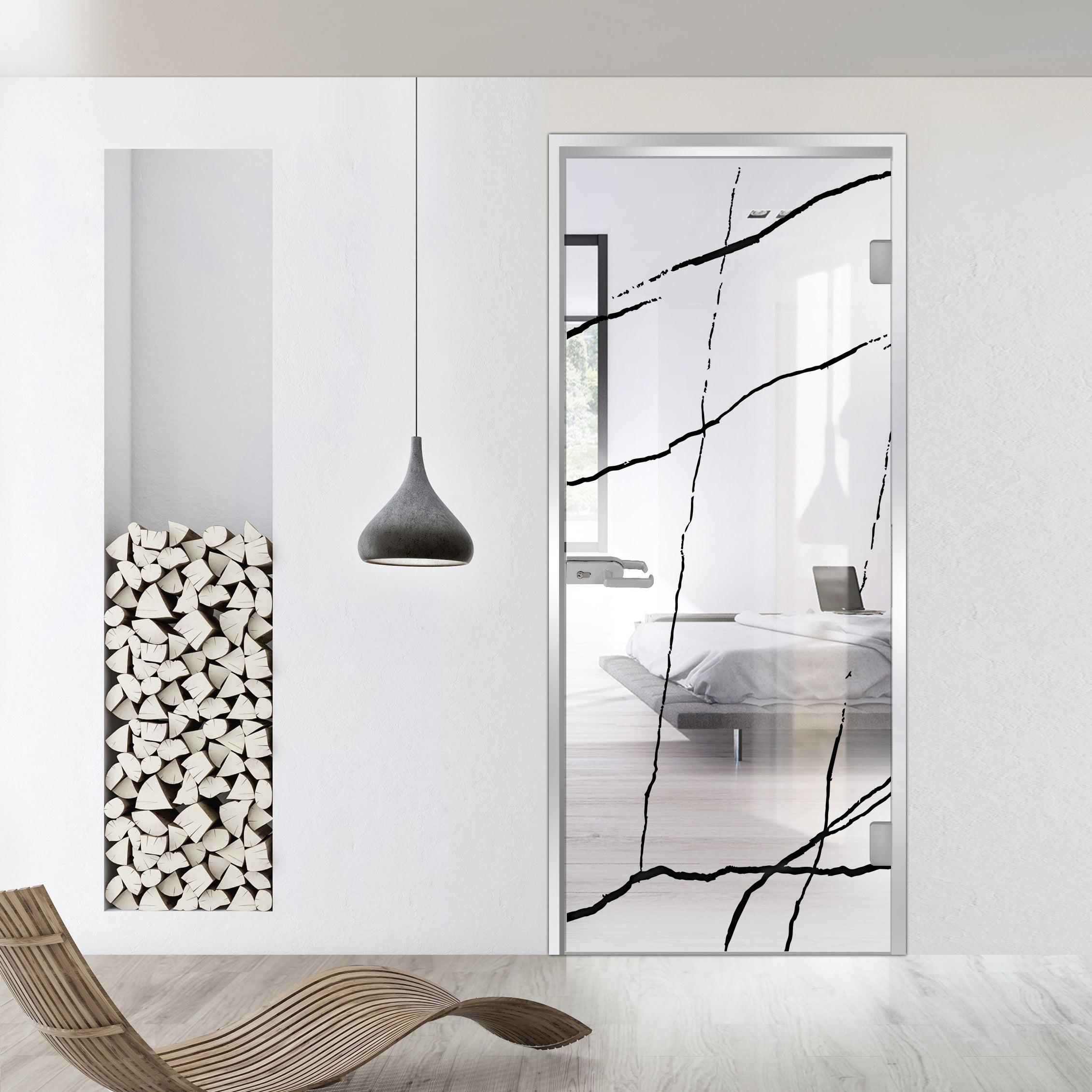 Framed glass door #Clear