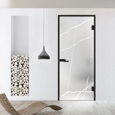 Framed glass door #Satin