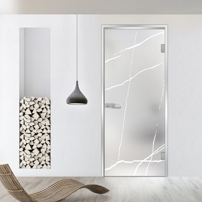 Framed glass door #Satin