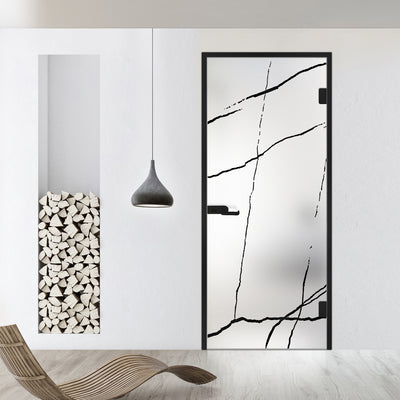 Framed glass door #Satin