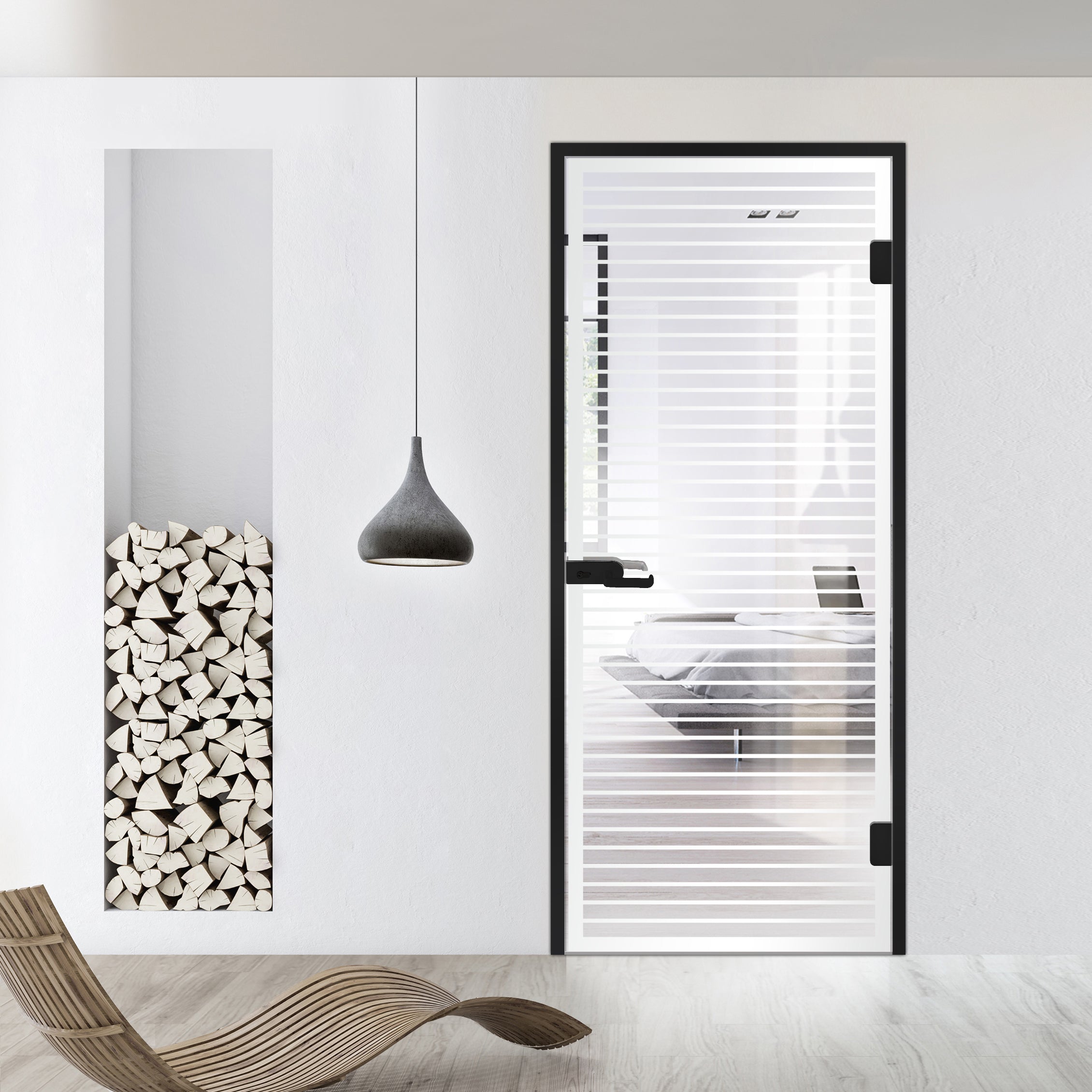 Framed glass door #Clear