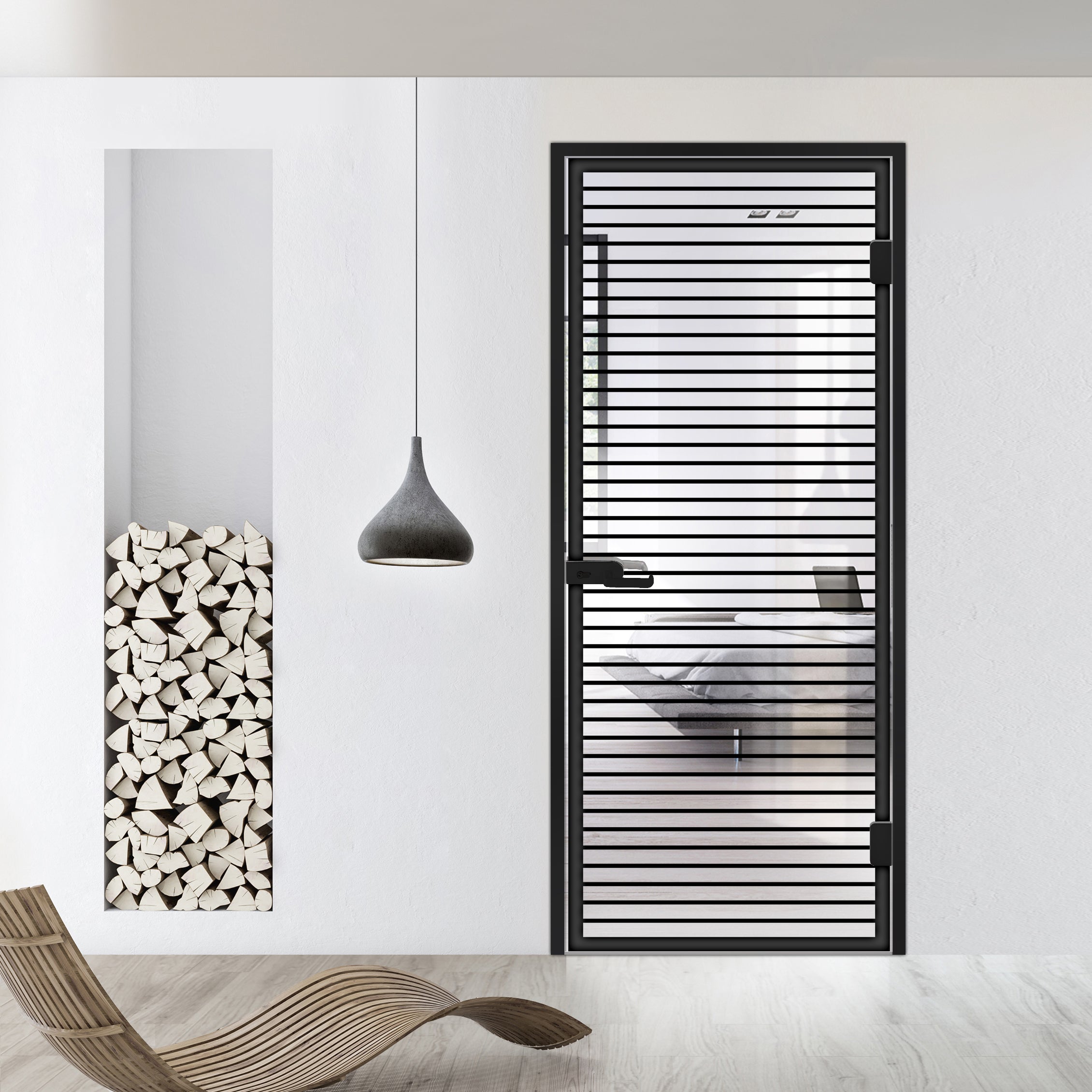 Framed glass door #Clear