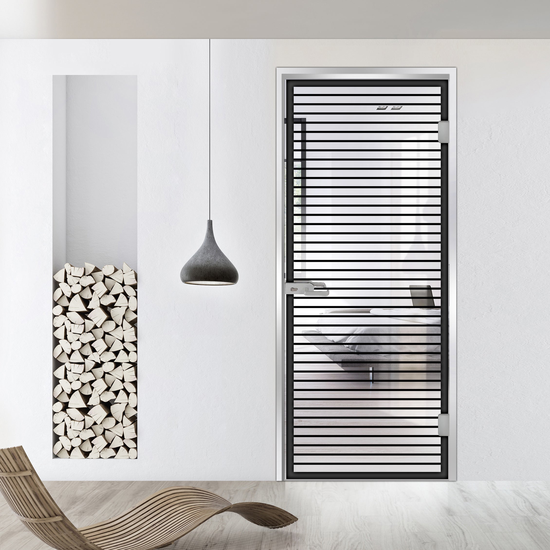 Framed glass door #Clear