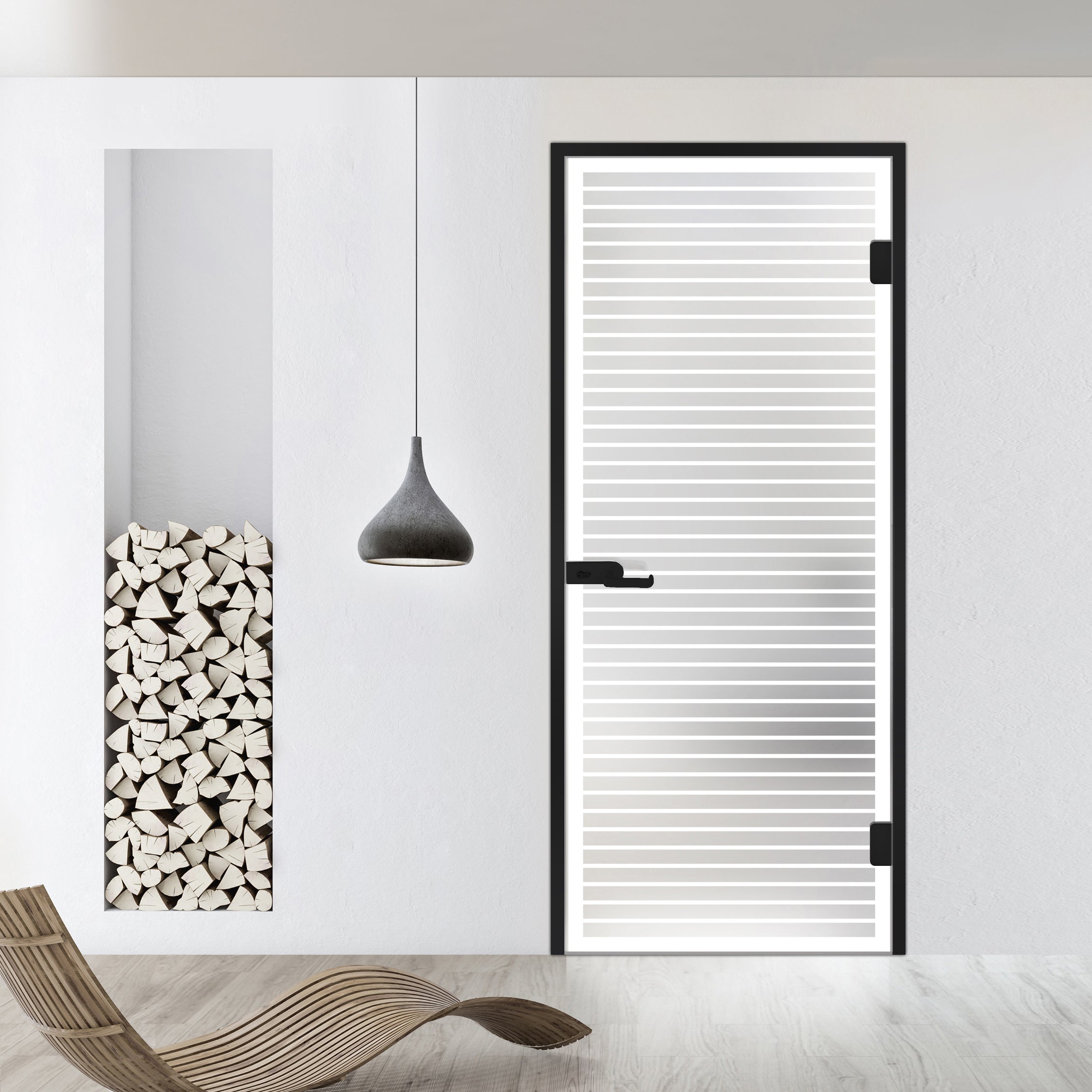 Framed glass door #Satin