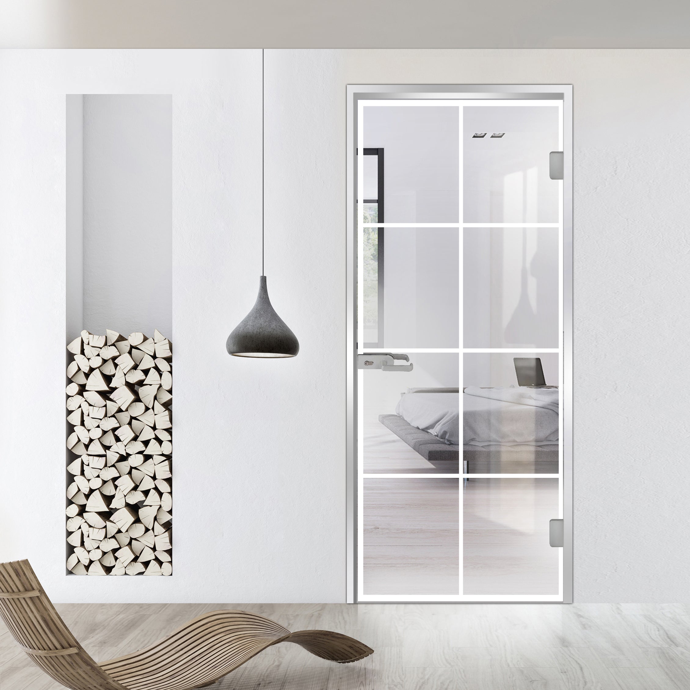 Framed glass door #Clear
