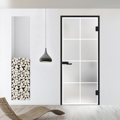 Framed glass door #Satin