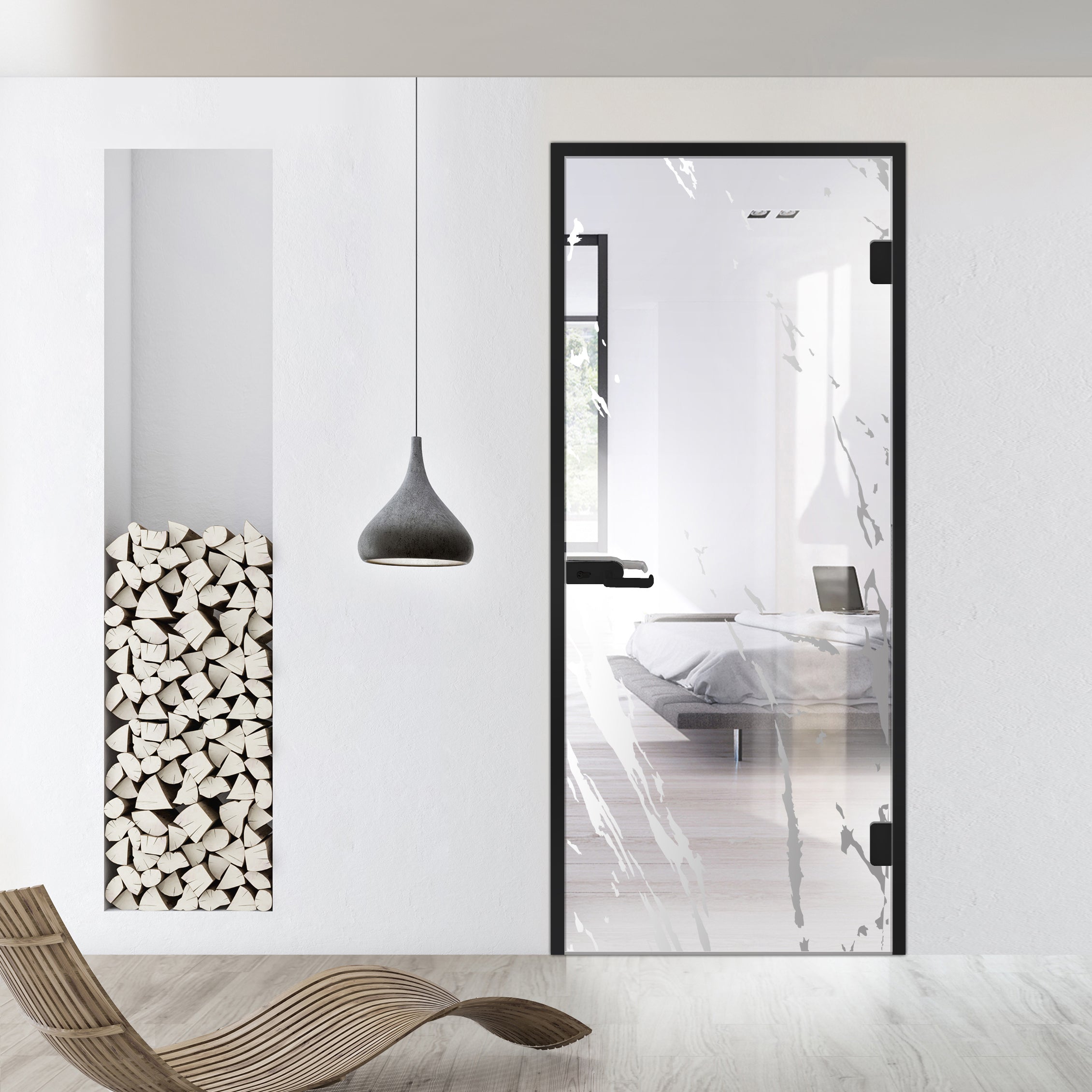 Framed glass door #Clear