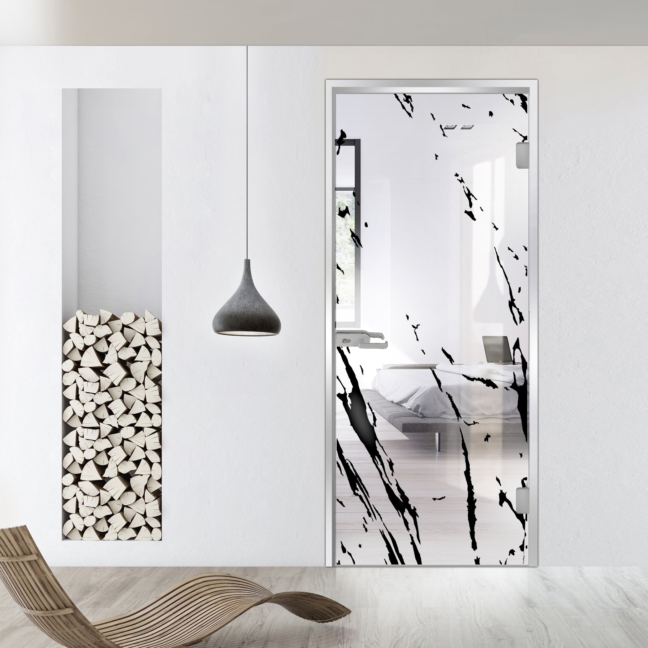 Framed glass door #Clear