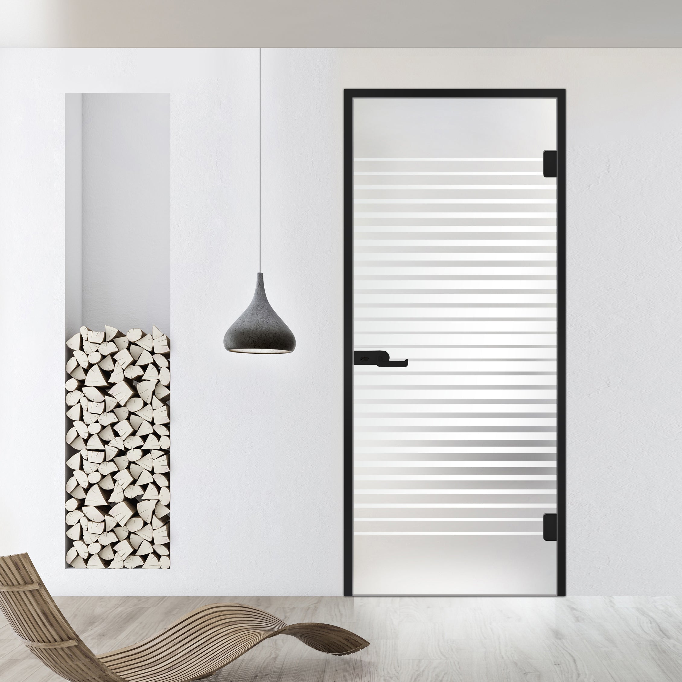 Framed glass door #Satin