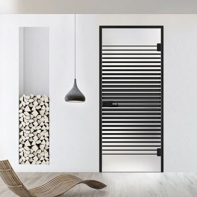 Framed glass door #Satin