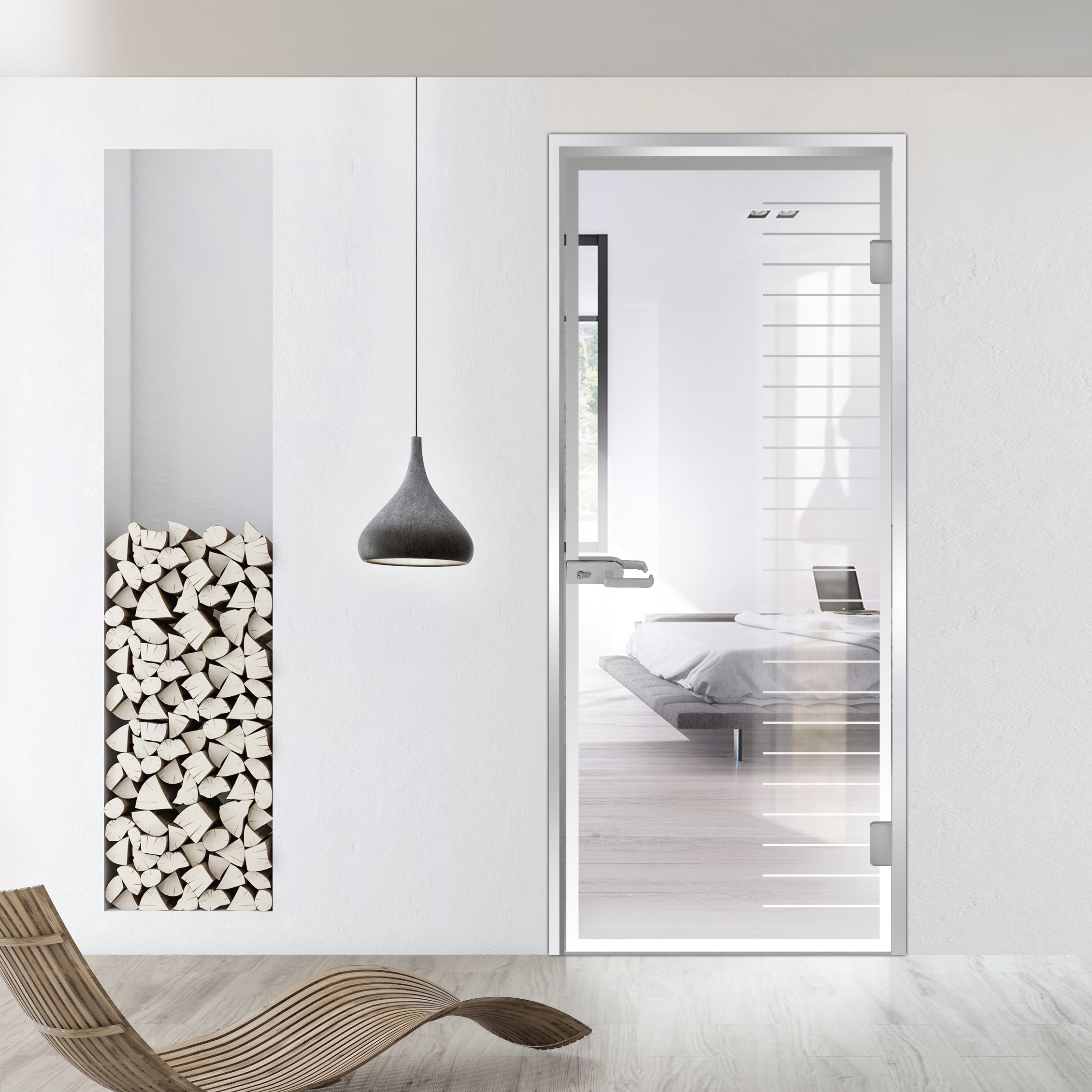 Framed glass door #Clear