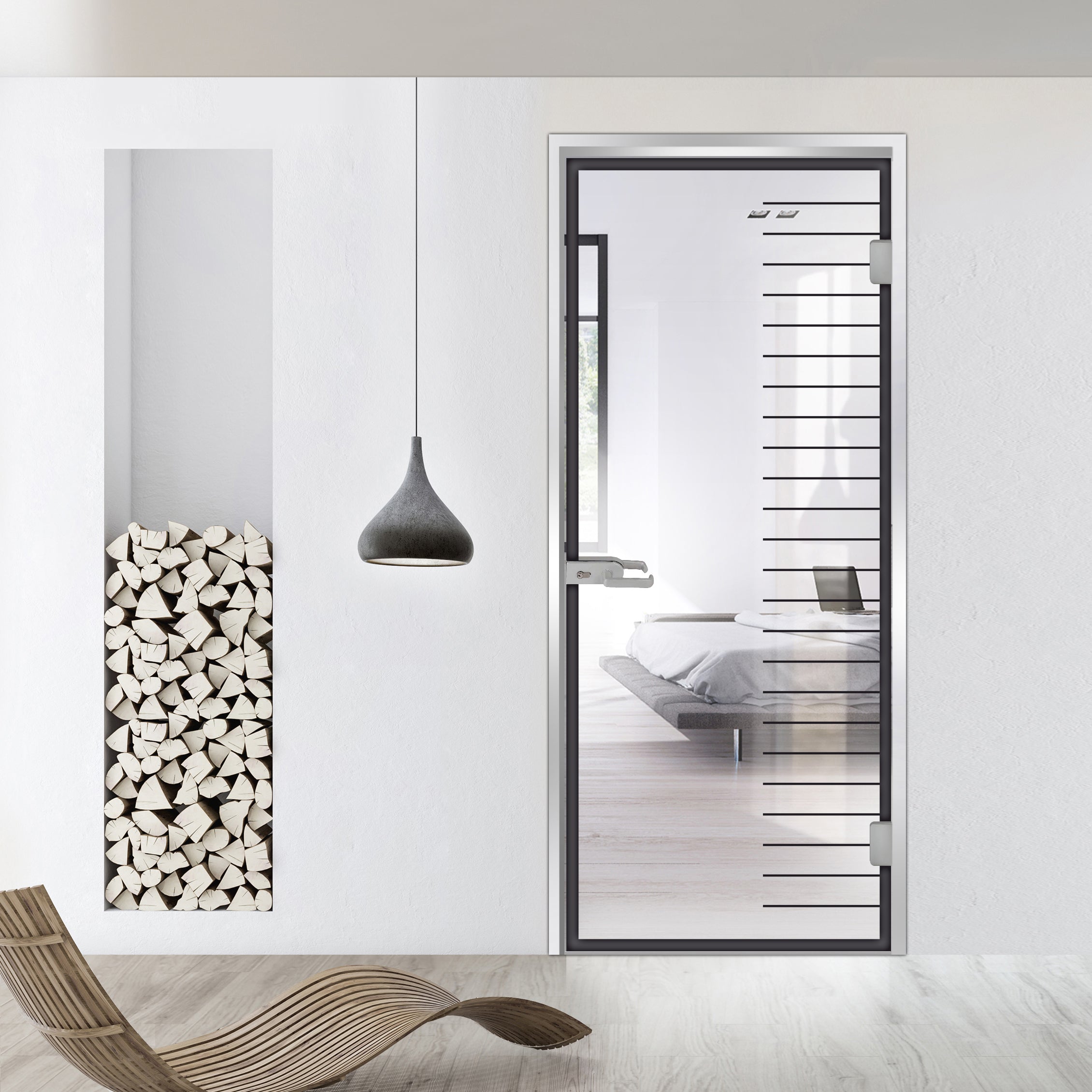 Framed glass door #Clear