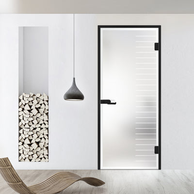 Framed glass door #Satin