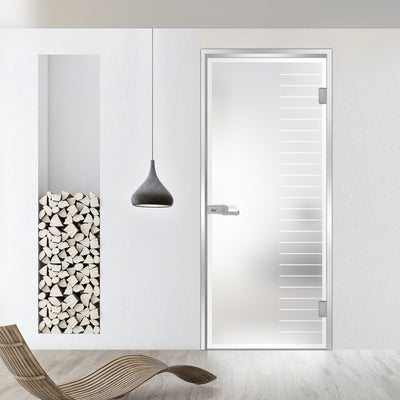 Framed glass door #Satin