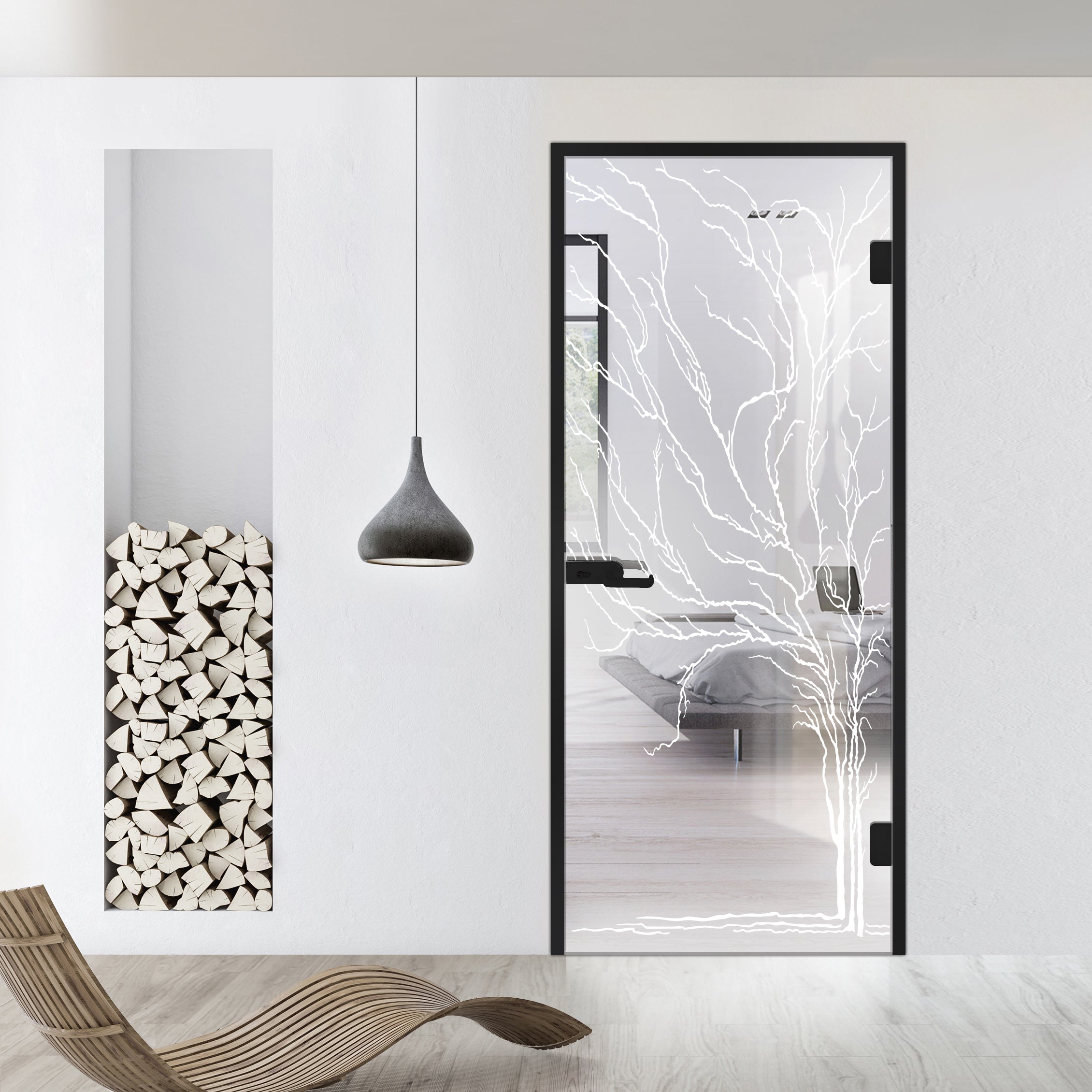 Framed glass door #Clear