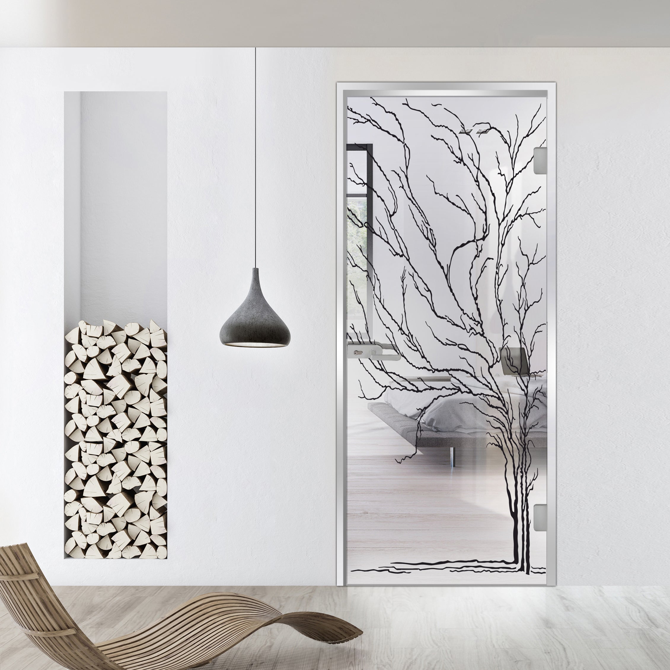 Framed glass door #Clear