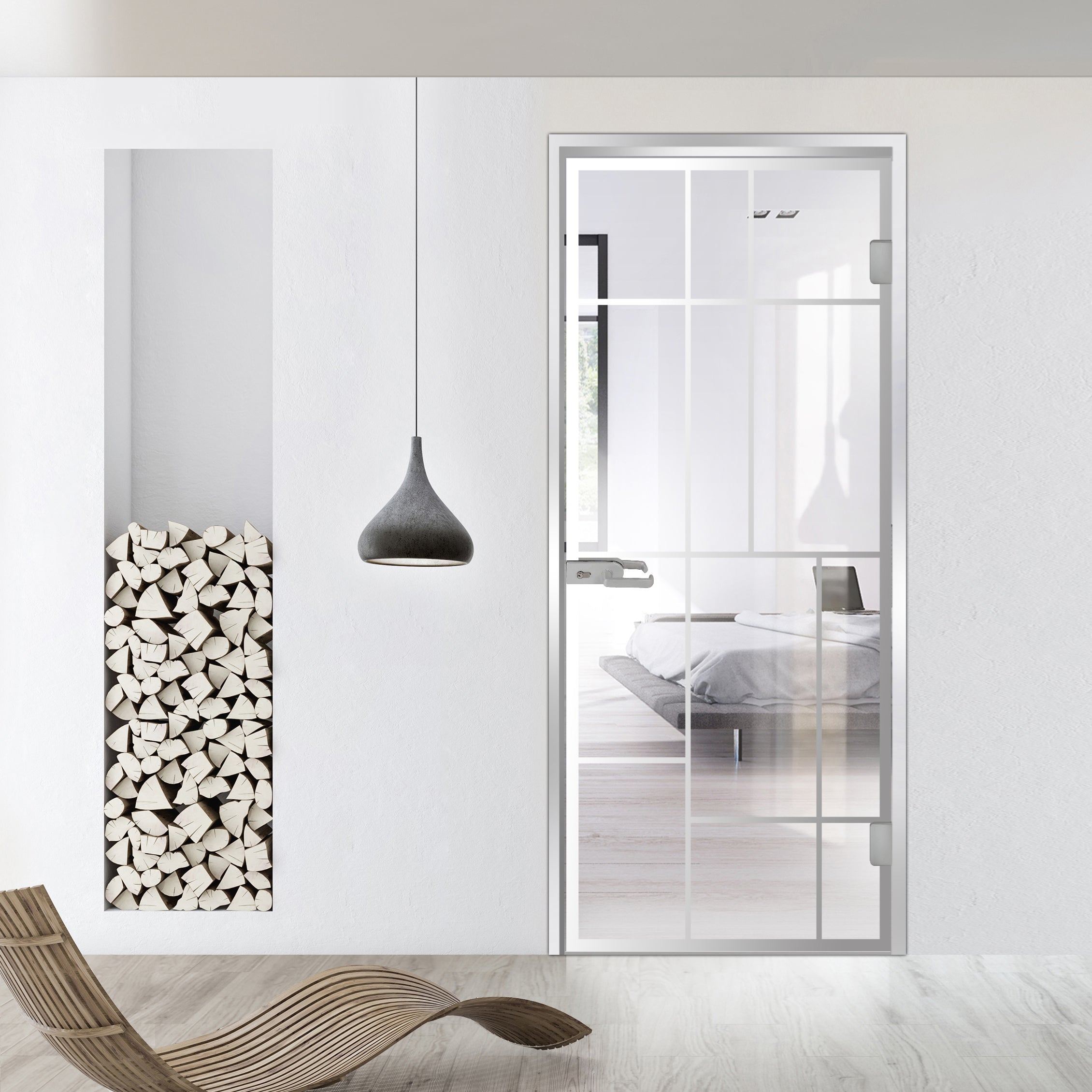Framed glass door #Clear