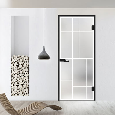 Framed glass door #Satin