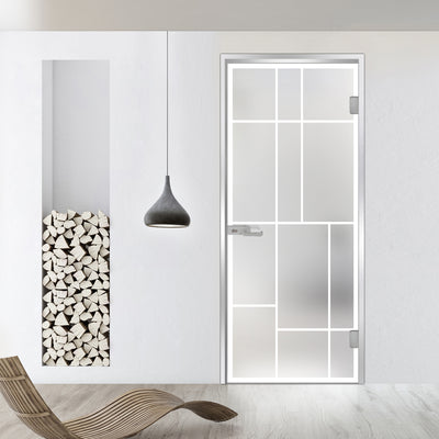 Framed glass door #Satin