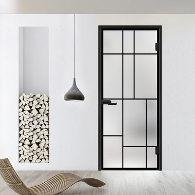 Framed glass door #Satin