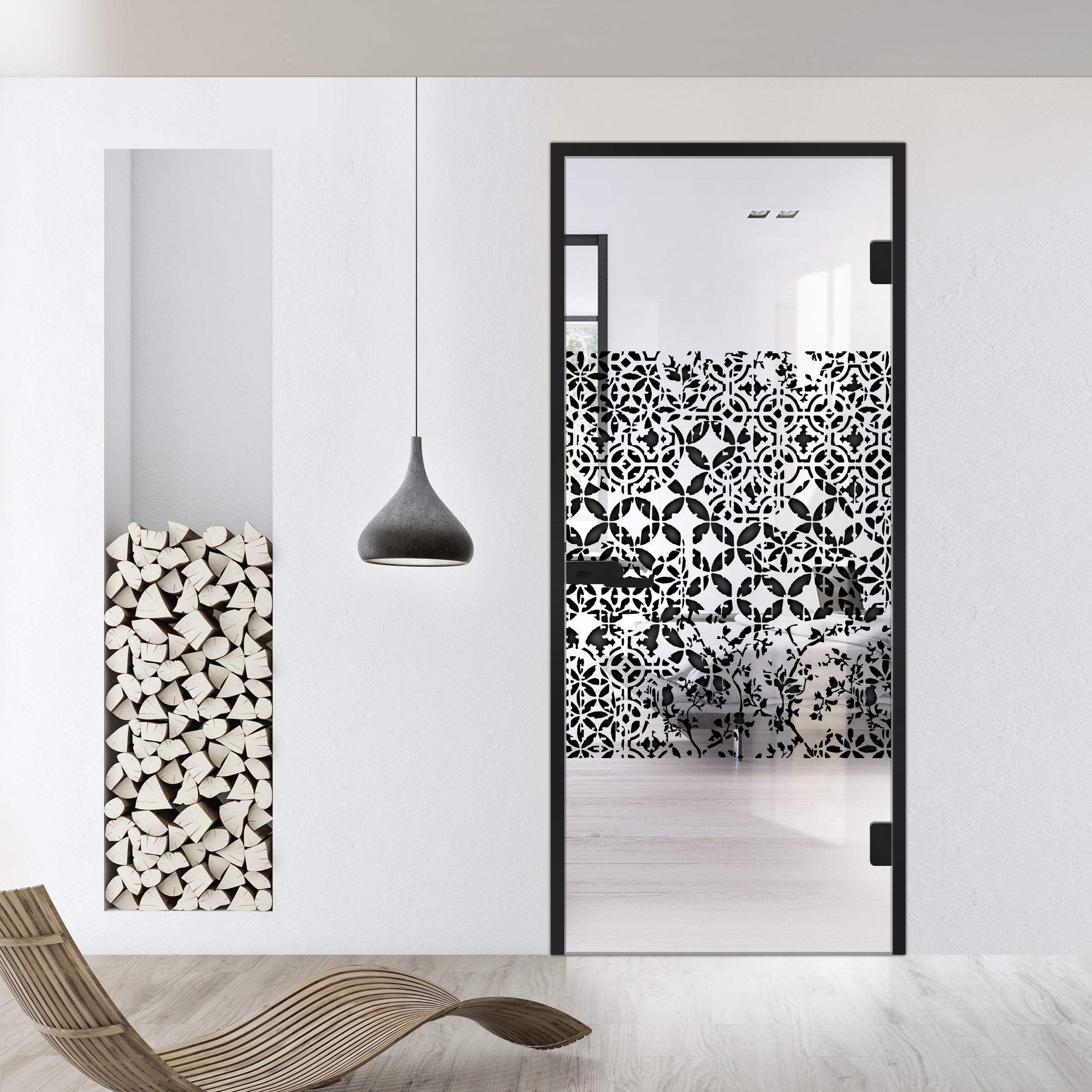 Framed glass door #Clear