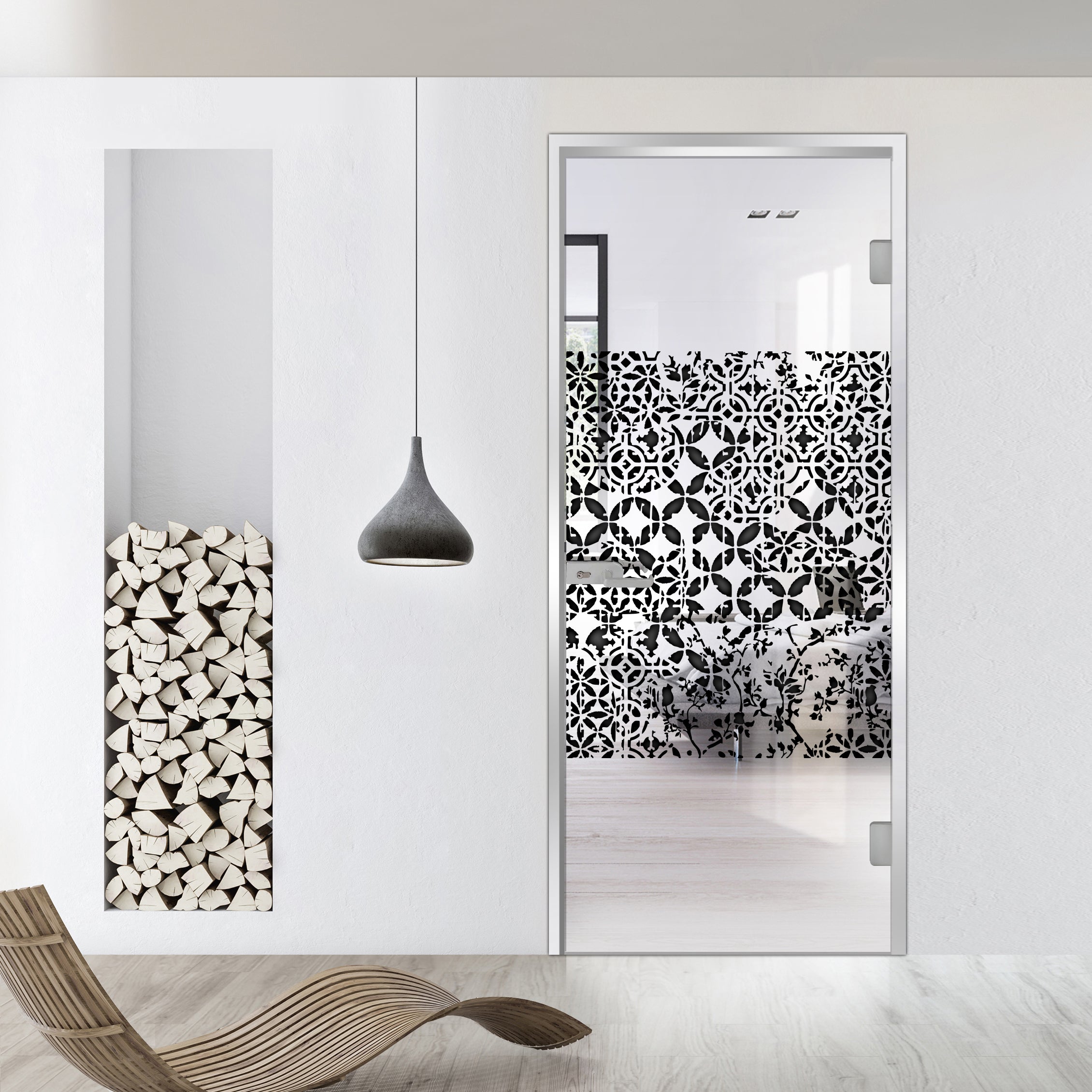 Framed glass door #Clear
