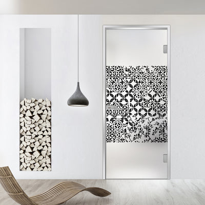 Framed glass door #Satin